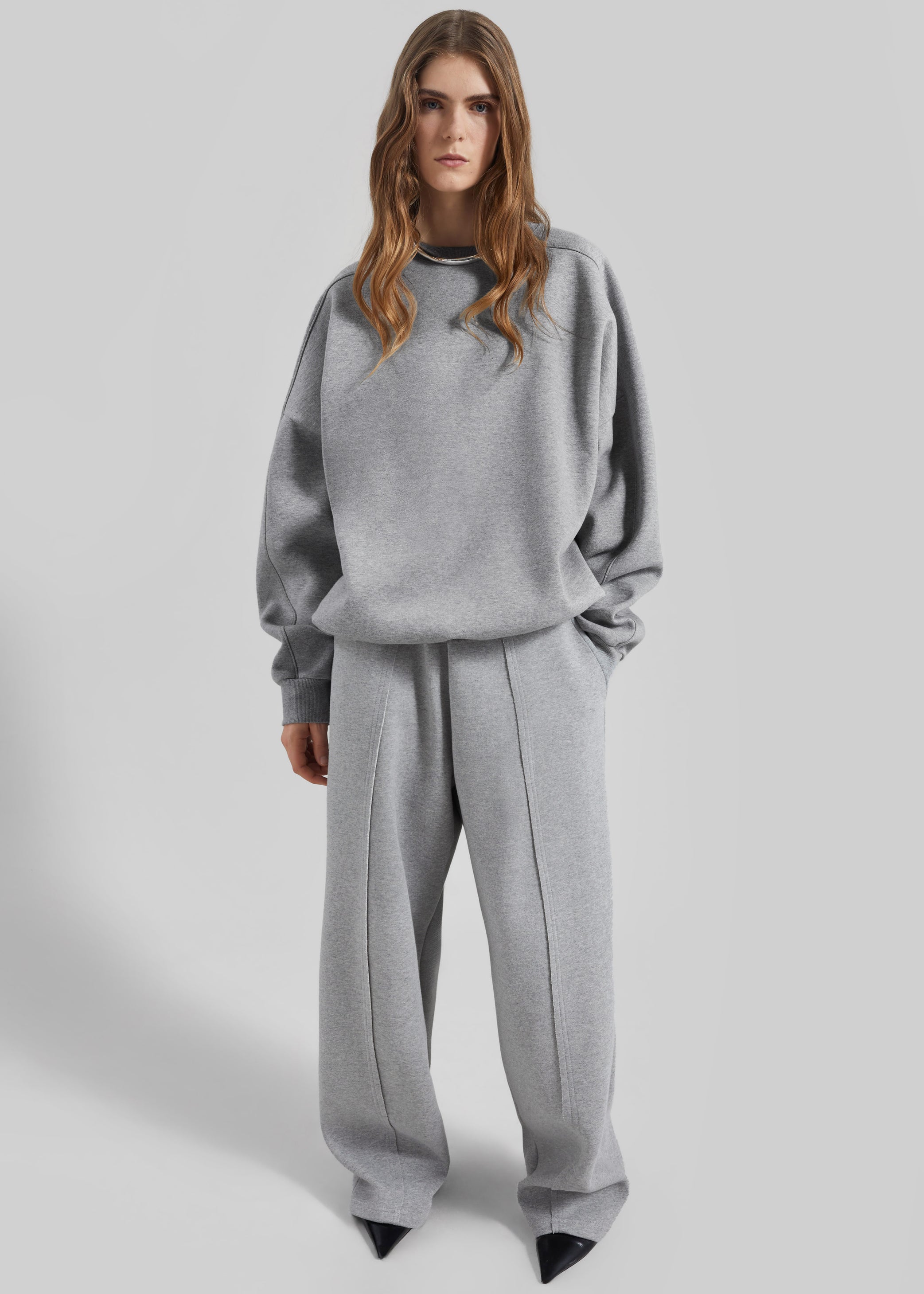 Shop the look image for Lonay Balloon Sleeve Sweatshirt - Grey