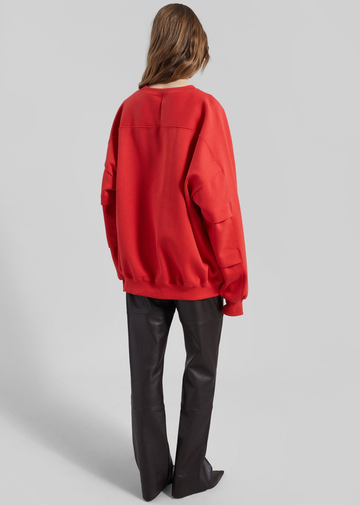 Lonay Balloon Sleeve Sweatshirt - Red - 6
