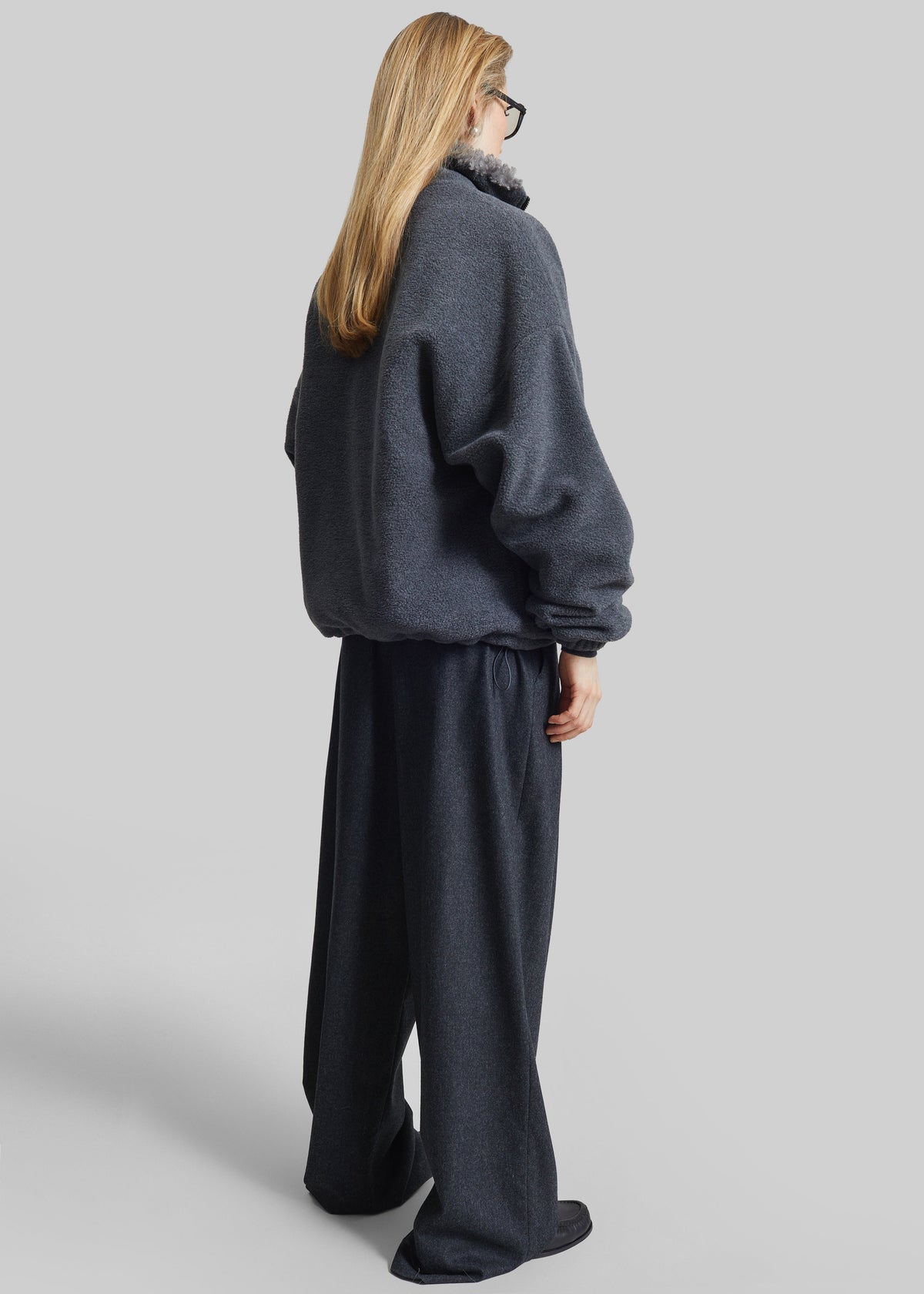 Lonrai Knit Hooded Cardigan - Charcoal Melange