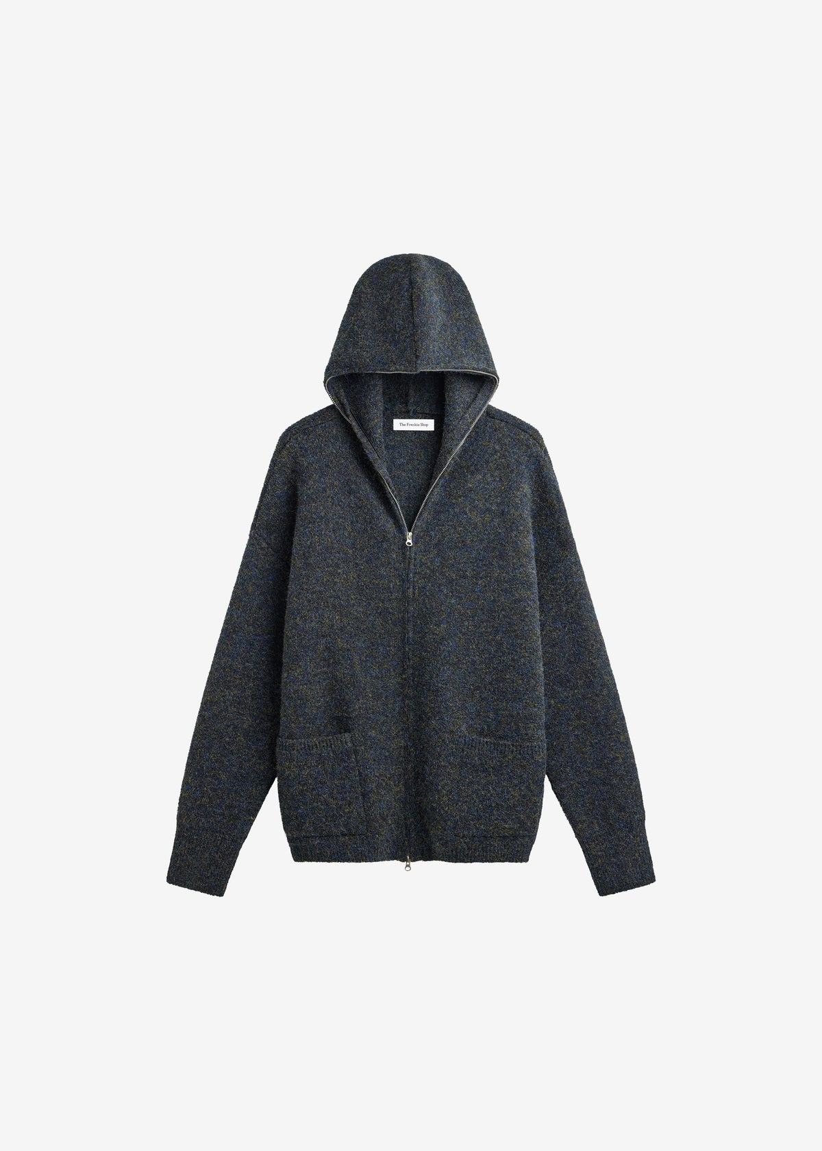 Lonrai Knit Hooded Cardigan - Charcoal Melange