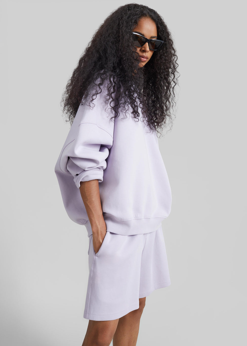 Lorcy Oversized Sweatshirt - Lavender - 1