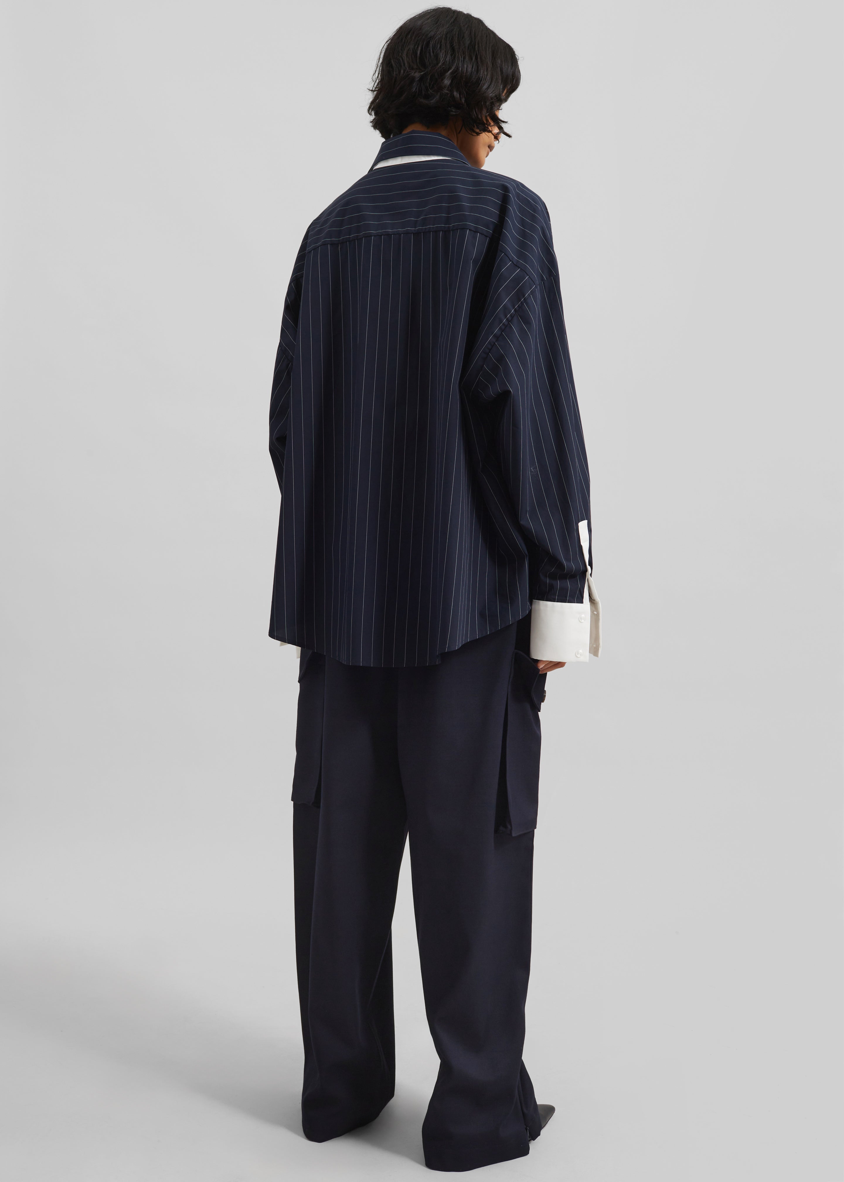 Lorna Shirt - Navy/White Pinstripe - 8