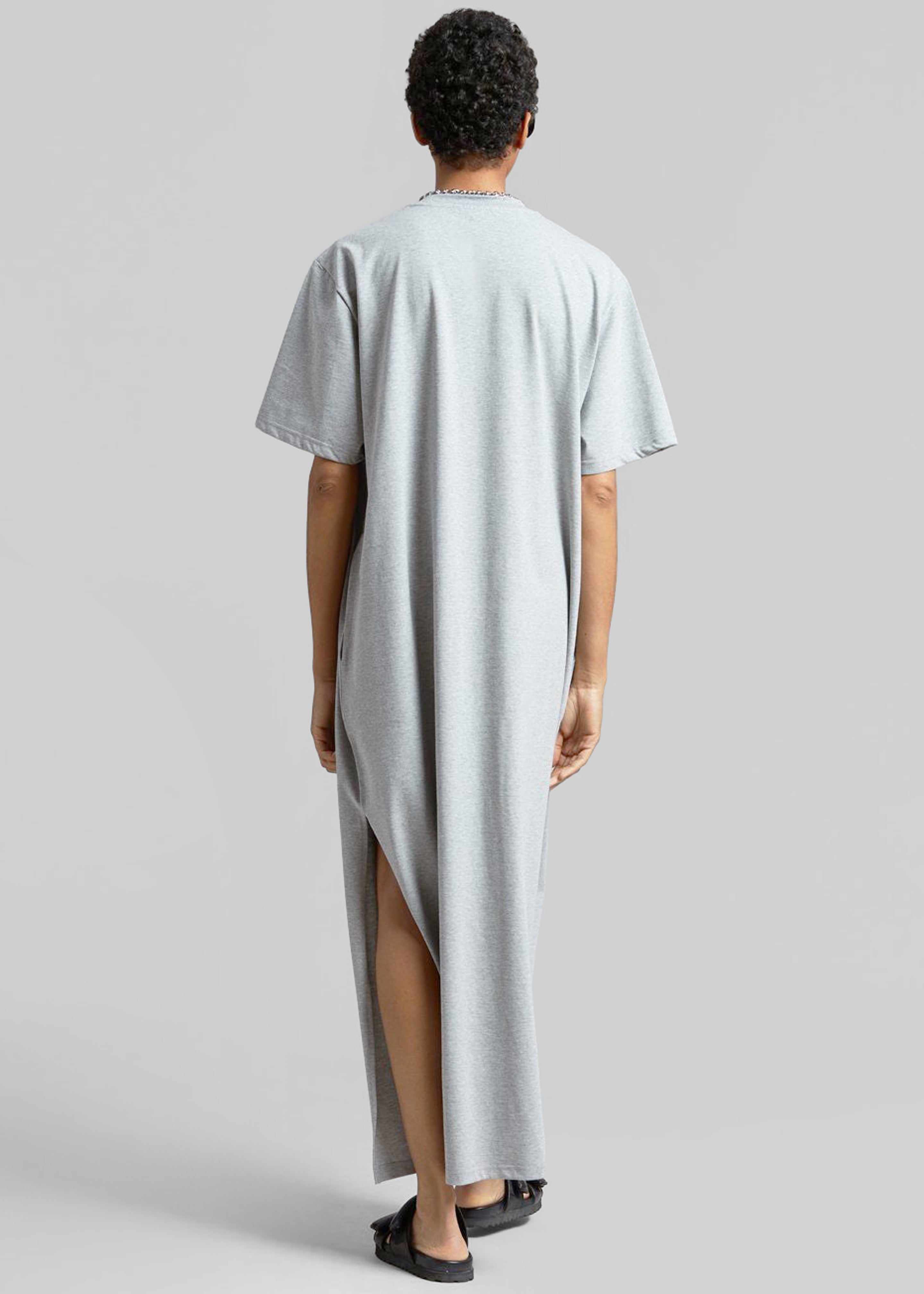 Lou Oversized Tee Dress - Heather Grey - 5