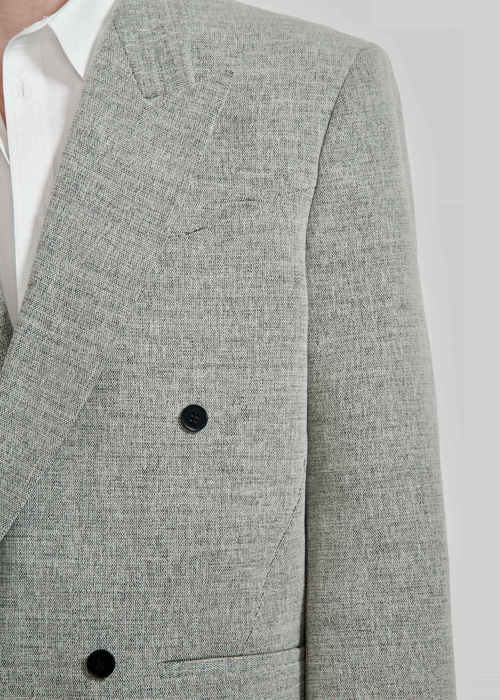 Louis Gabriel Nouchi Double Breasted Jacket With 4 Buttons - Grey Melange - 1