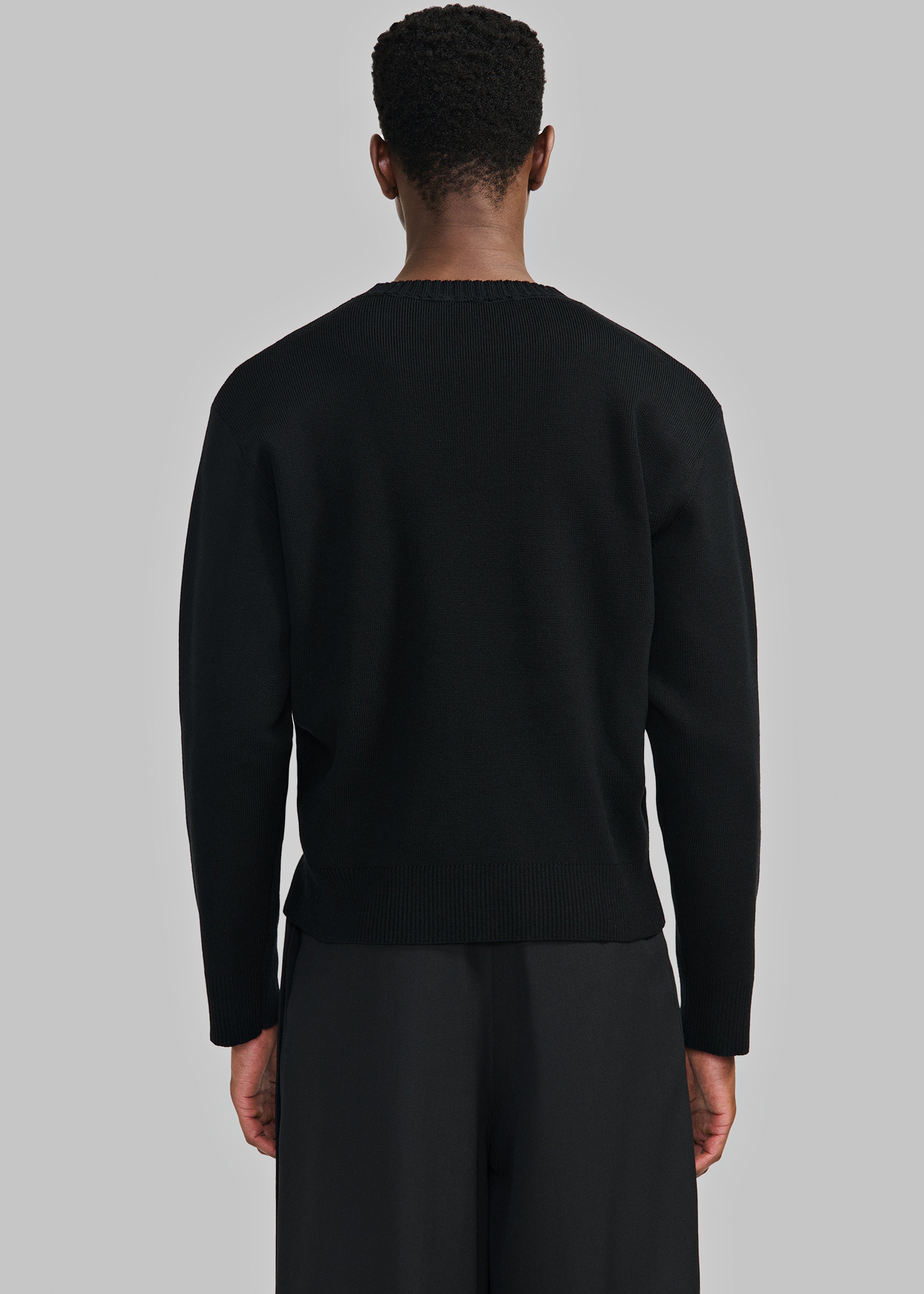 Louis Gabriel Nouchi Wool Jumper With Signature Opening - Black - 8