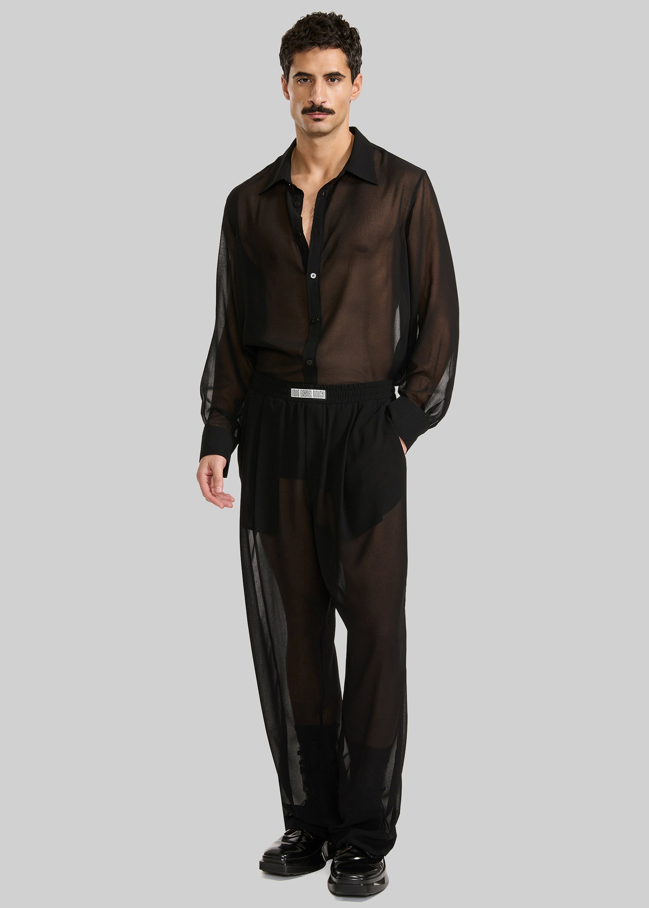 Shop the look image for Louis Gabriel Nouchi Large Jogging Pants - Black