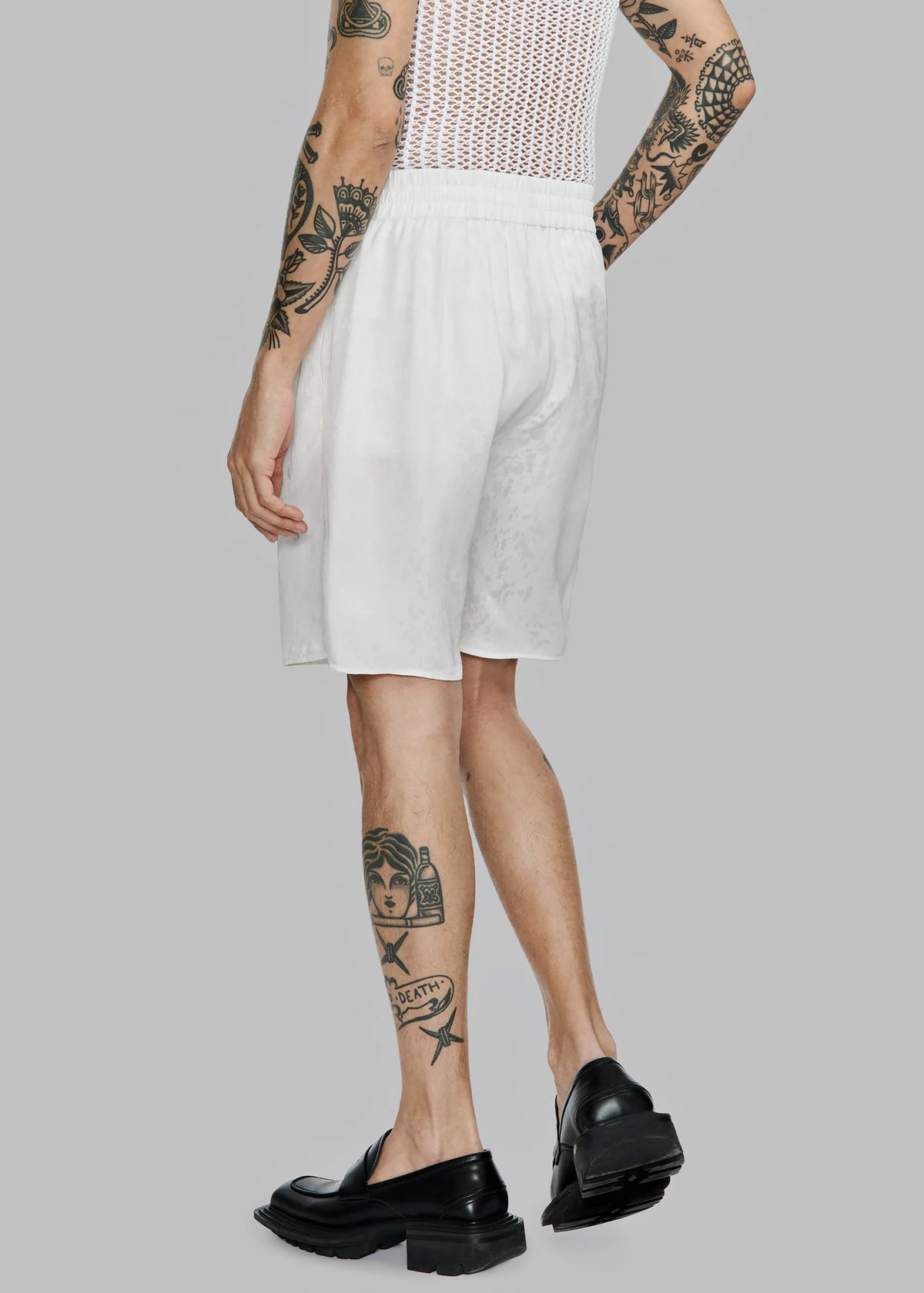 Louis Gabriel Nouchi Large Pajama Shorts - White - 8