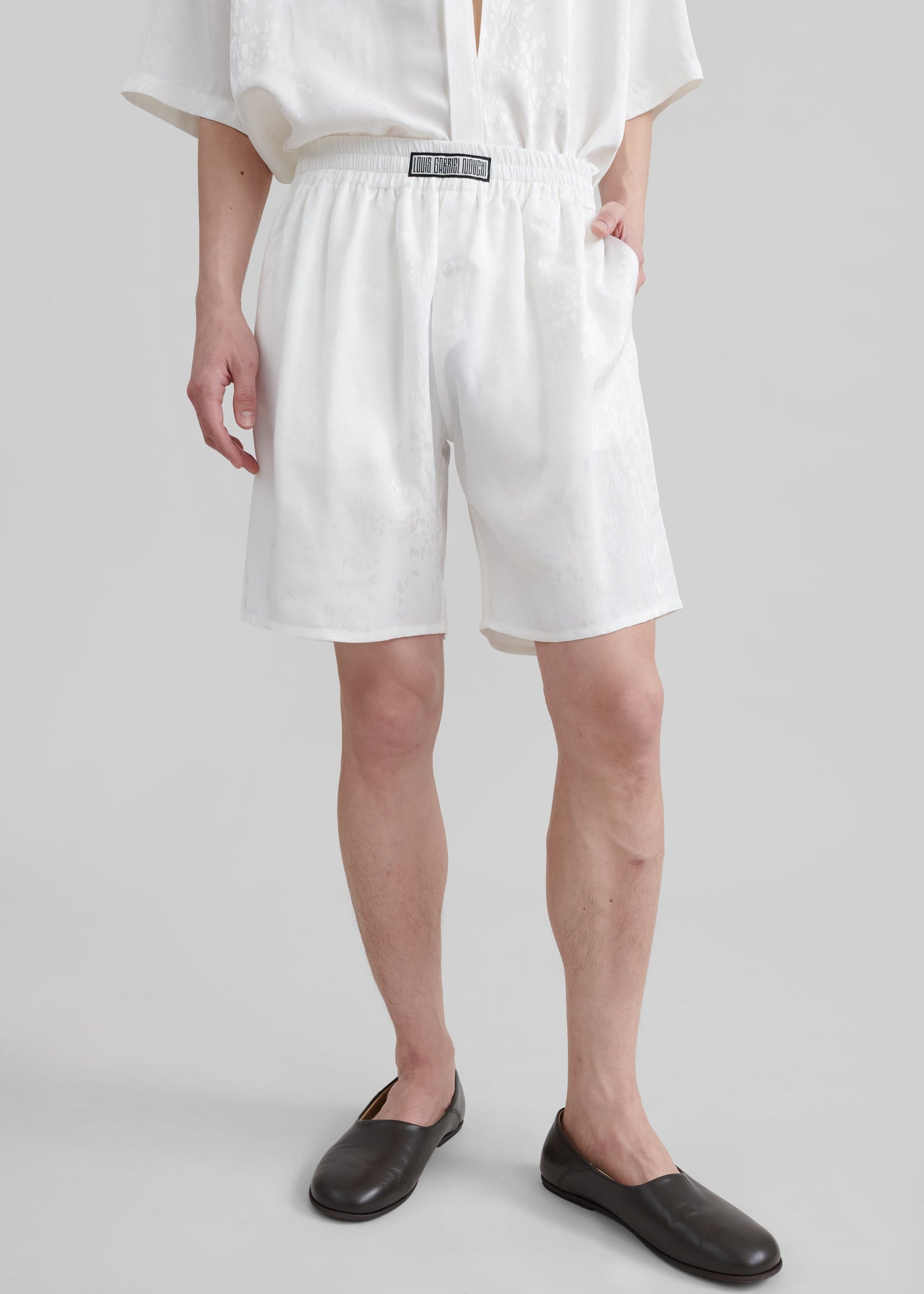 Louis Gabriel Nouchi Large Pajama Shorts - White