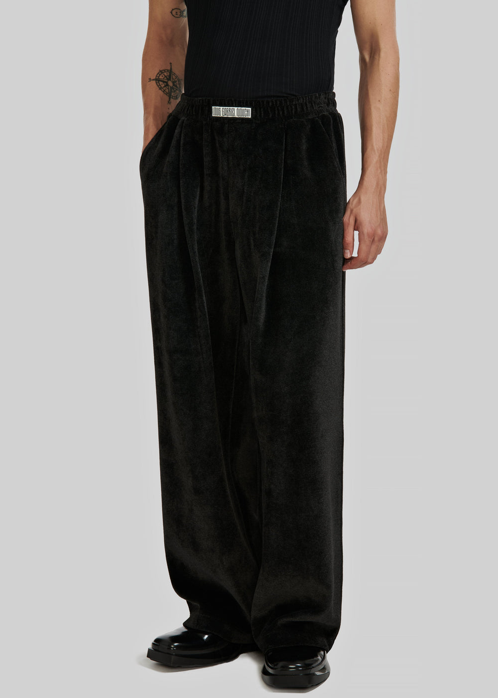 Louis Gabriel Nouchi Large Trousers With Pleats - Anthracite