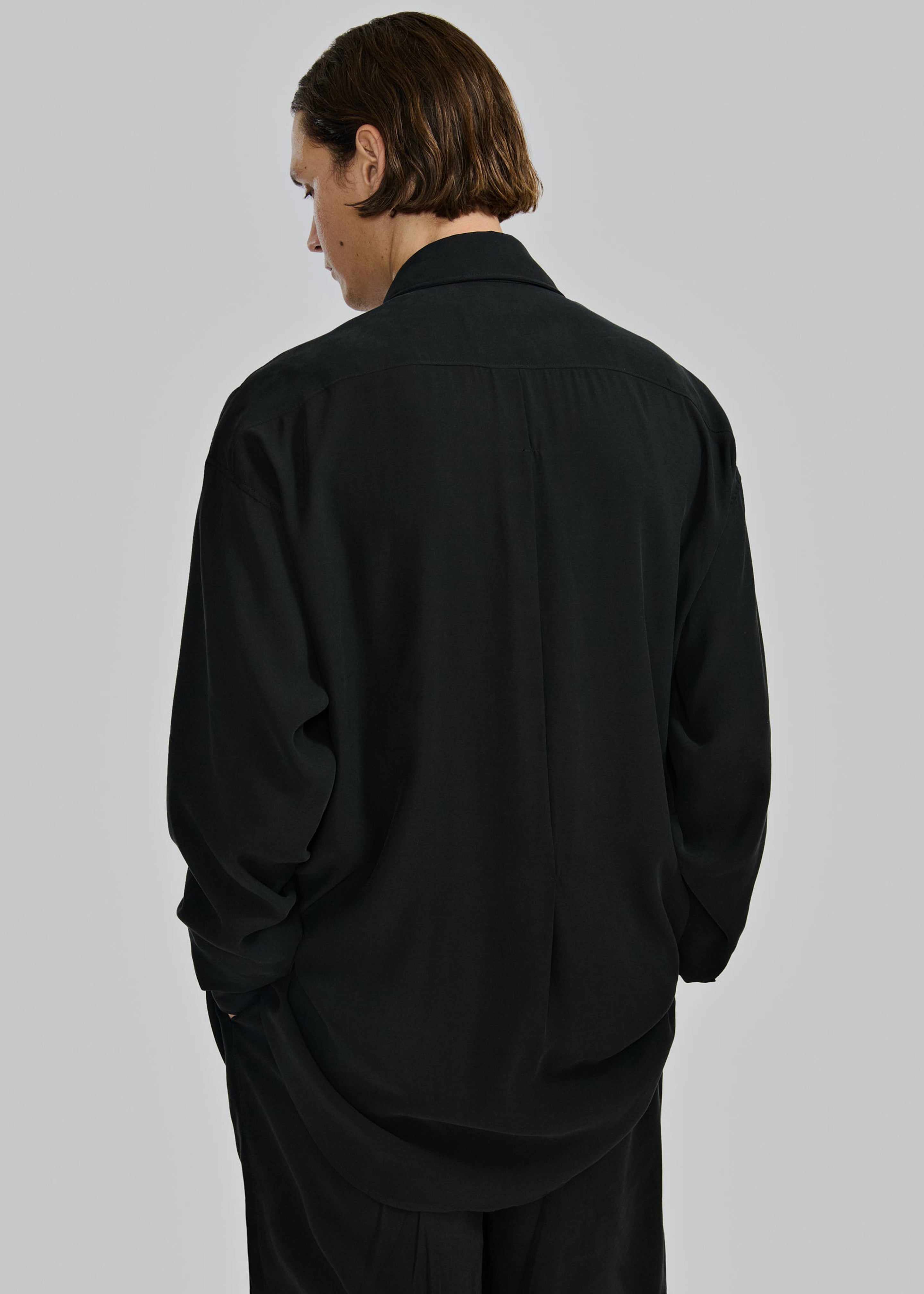 Louis Gabriel Nouchi Long Shirt With Signature Opening - Black - 4