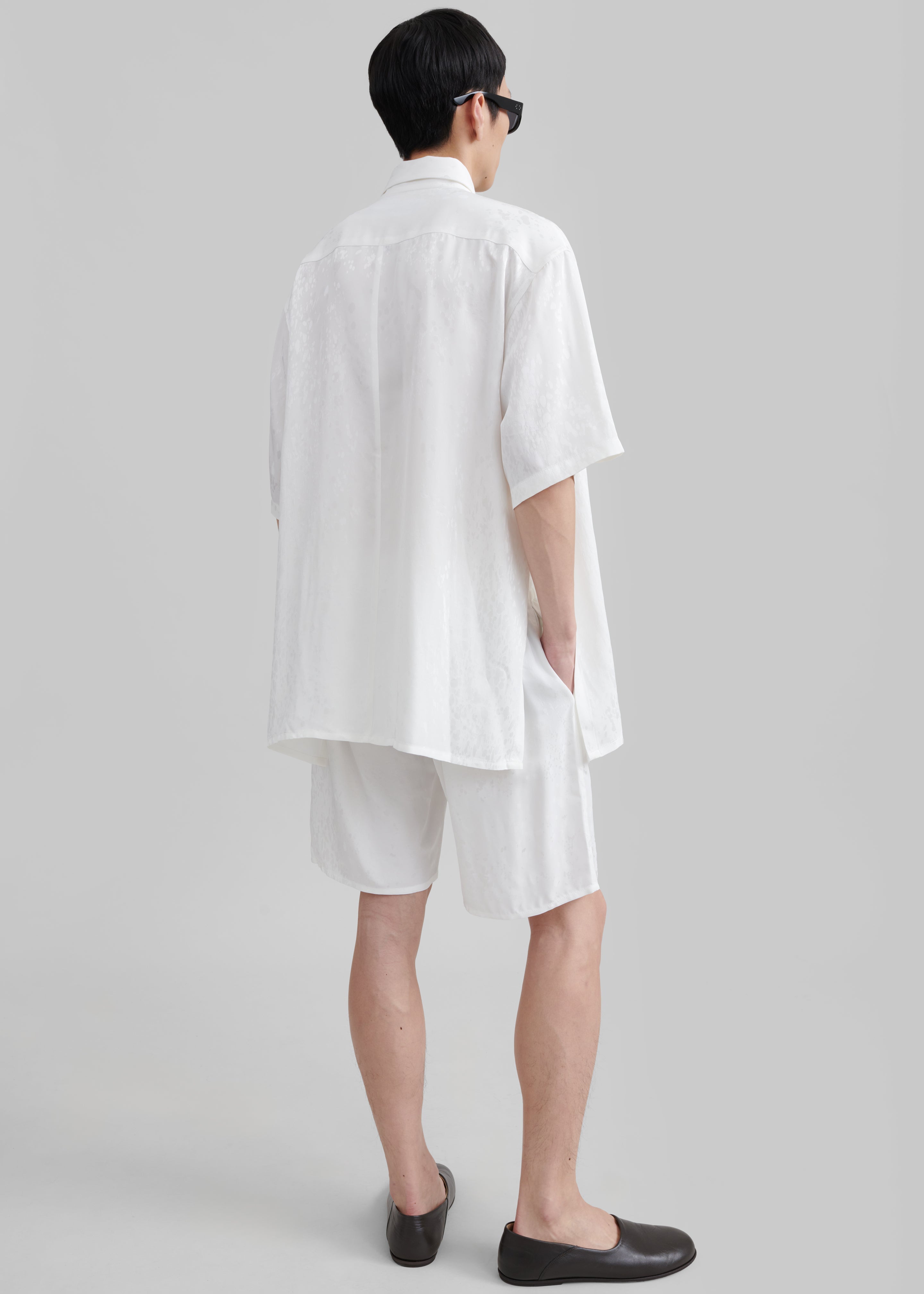Louis Gabriel Nouchi Short Sleeves Shirt With Side Slits - White - 11