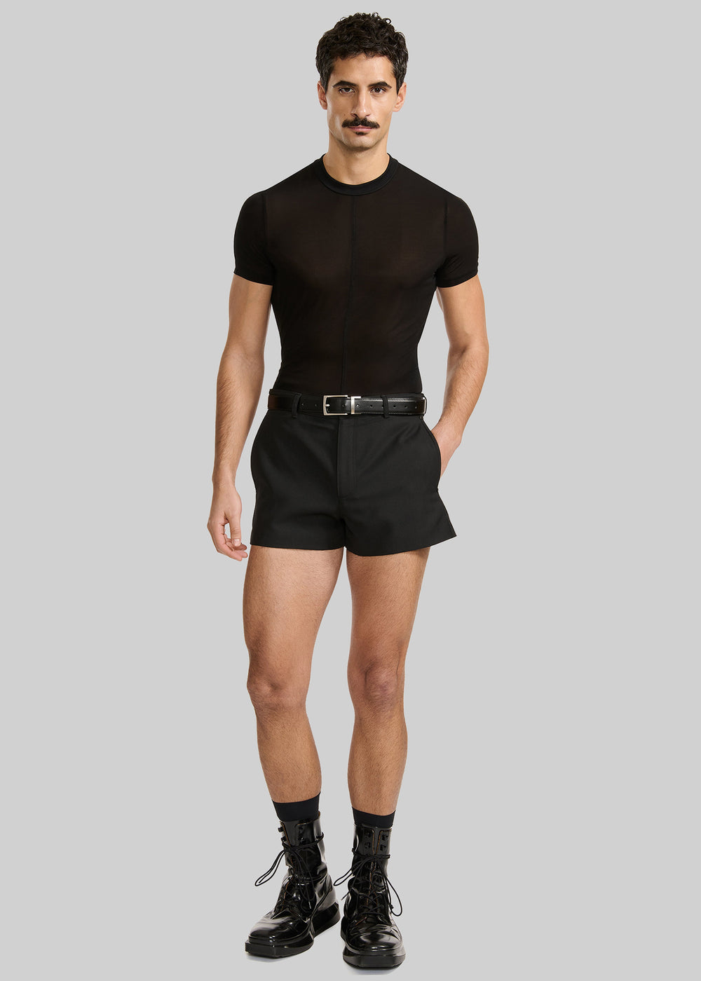 Louis Gabriel Nouchi Wool Suit Shorts - Black - 1