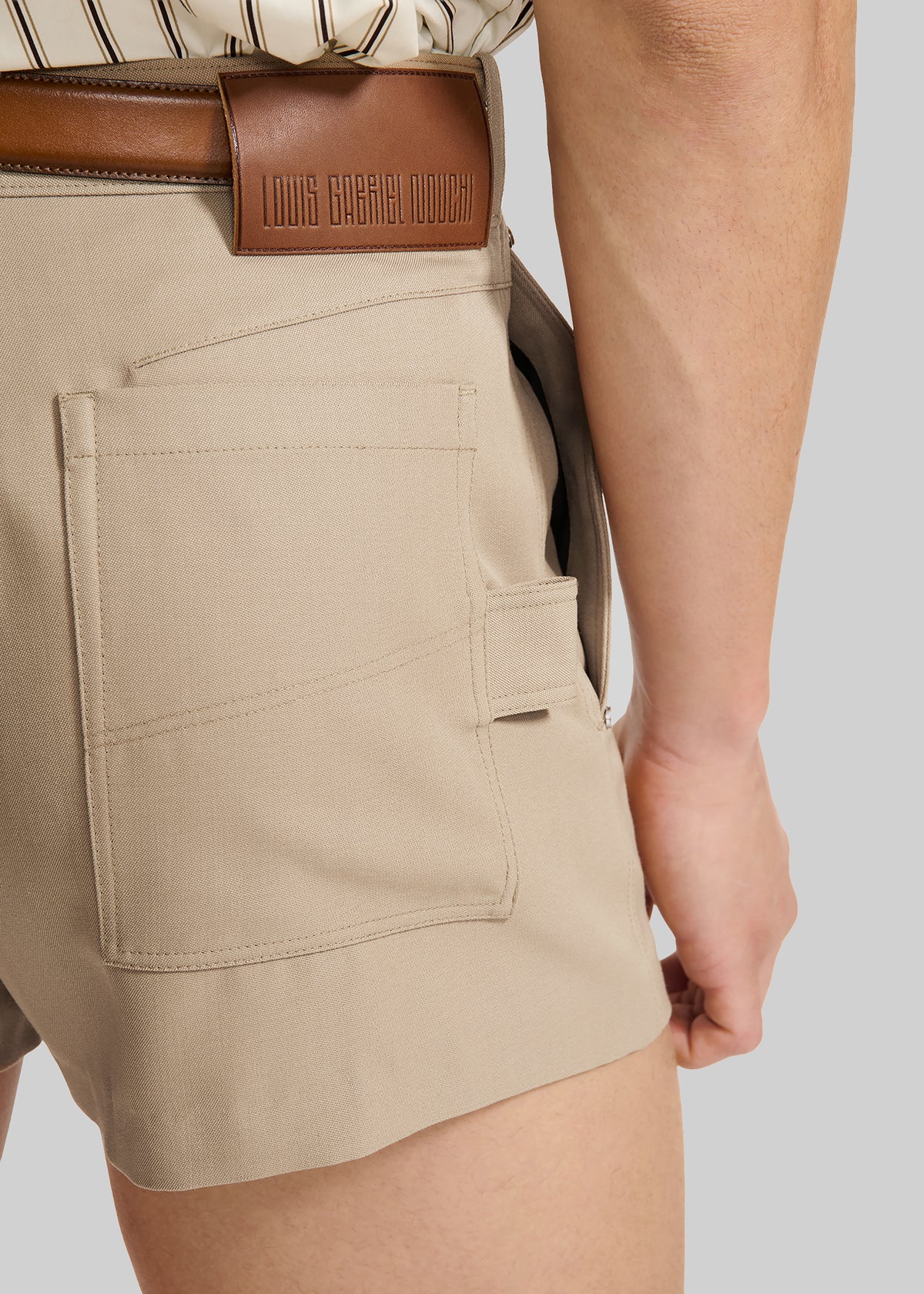 Louis Gabriel Nouchi Wool Suit Shorts - Sand - 7