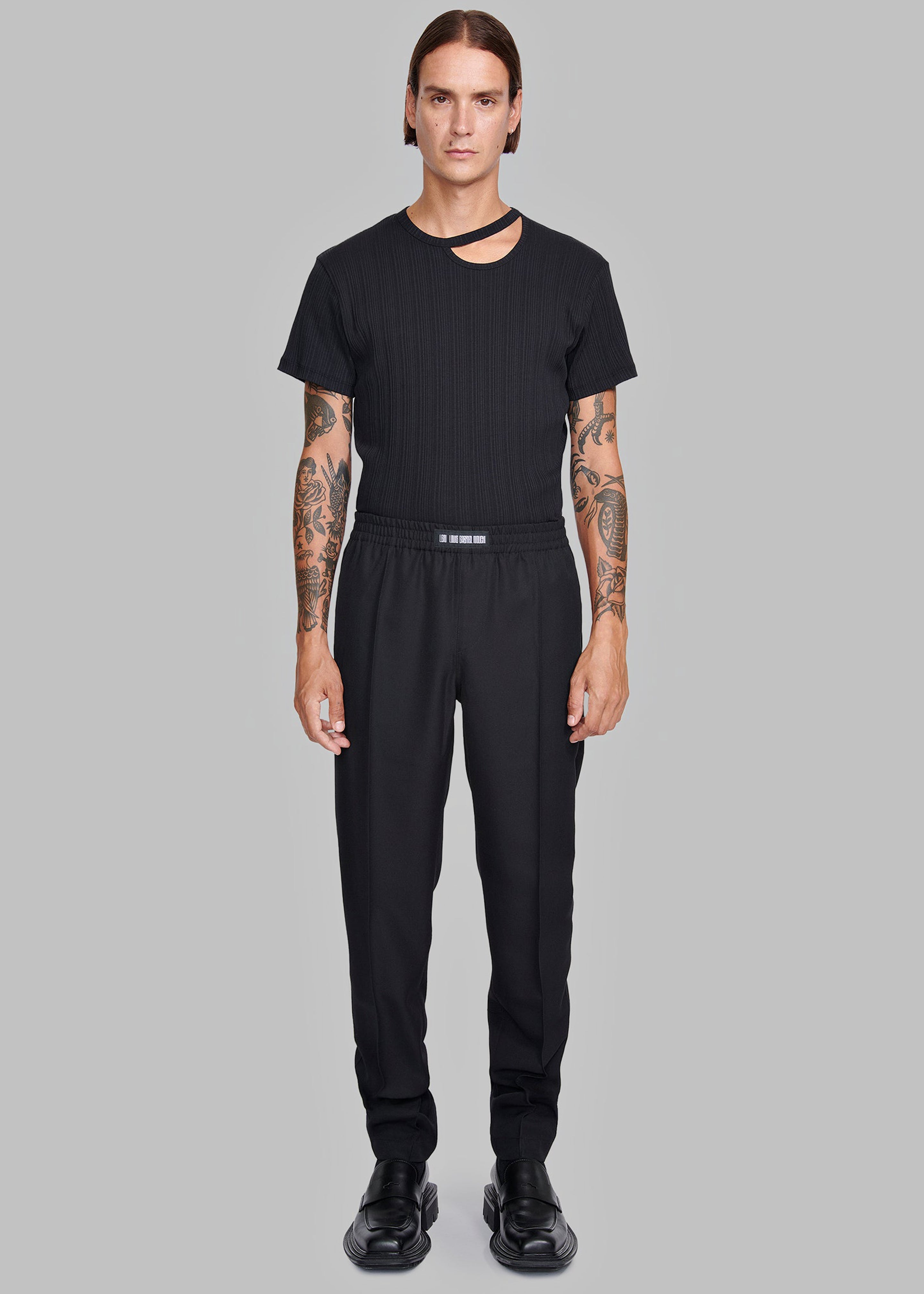 Louis Gabriel Nouchi Tapered Jogging Pants - Black - 3