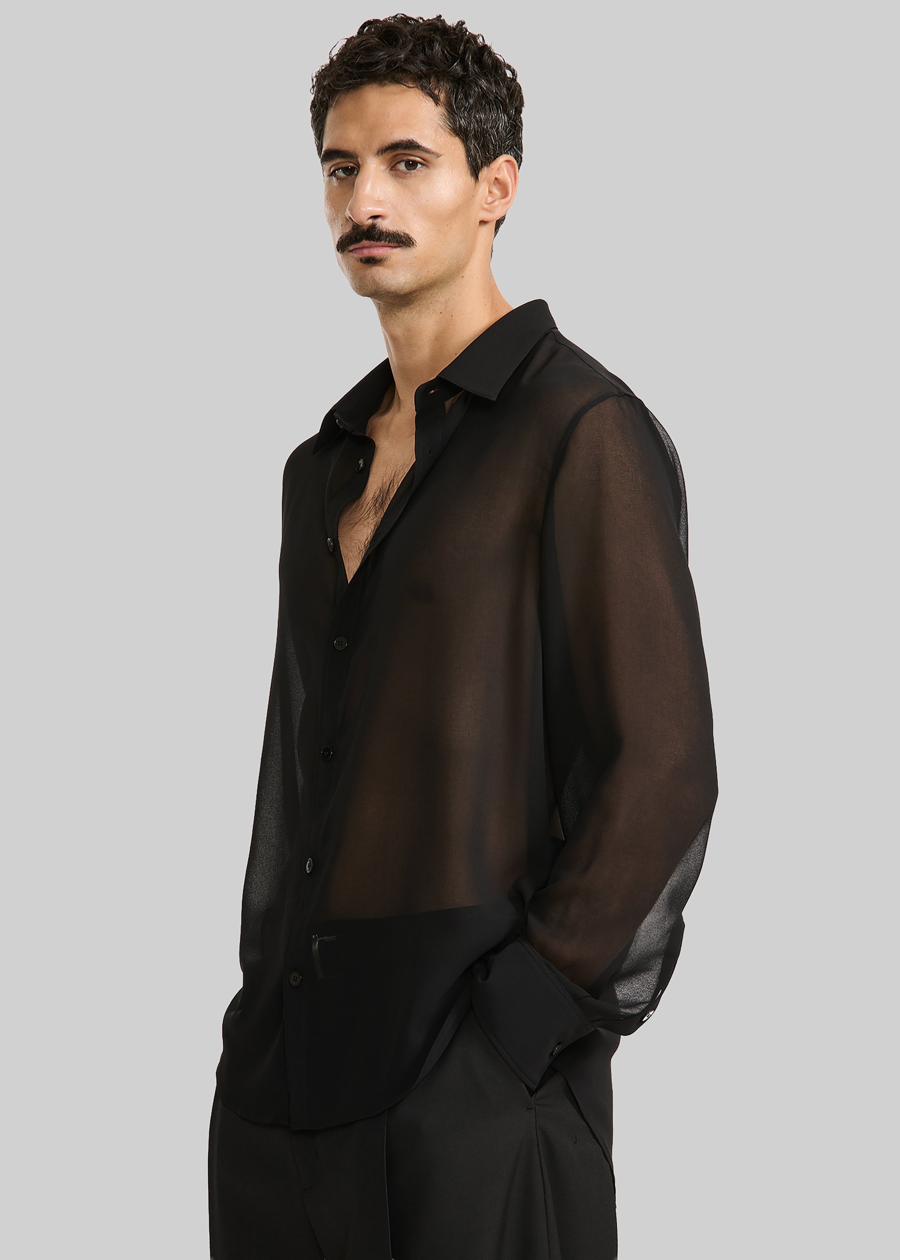 Louis Gabriel Nouchi Classic Transparent Shirt - Black – The