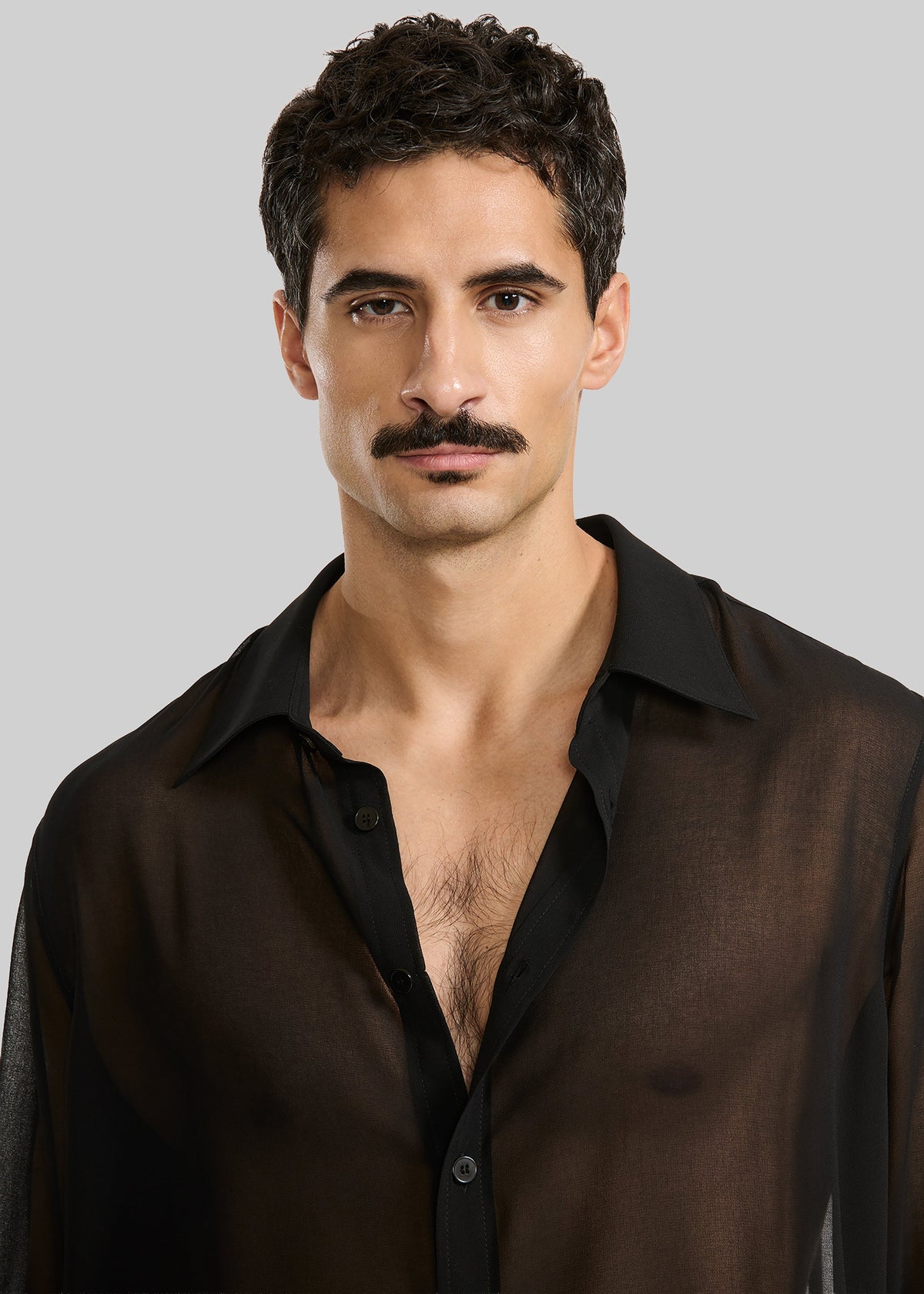 Louis Gabriel Nouchi Classic Transparent Shirt - Black - 8