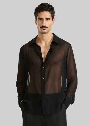 Louis Gabriel Nouchi Classic Transparent Shirt - Black