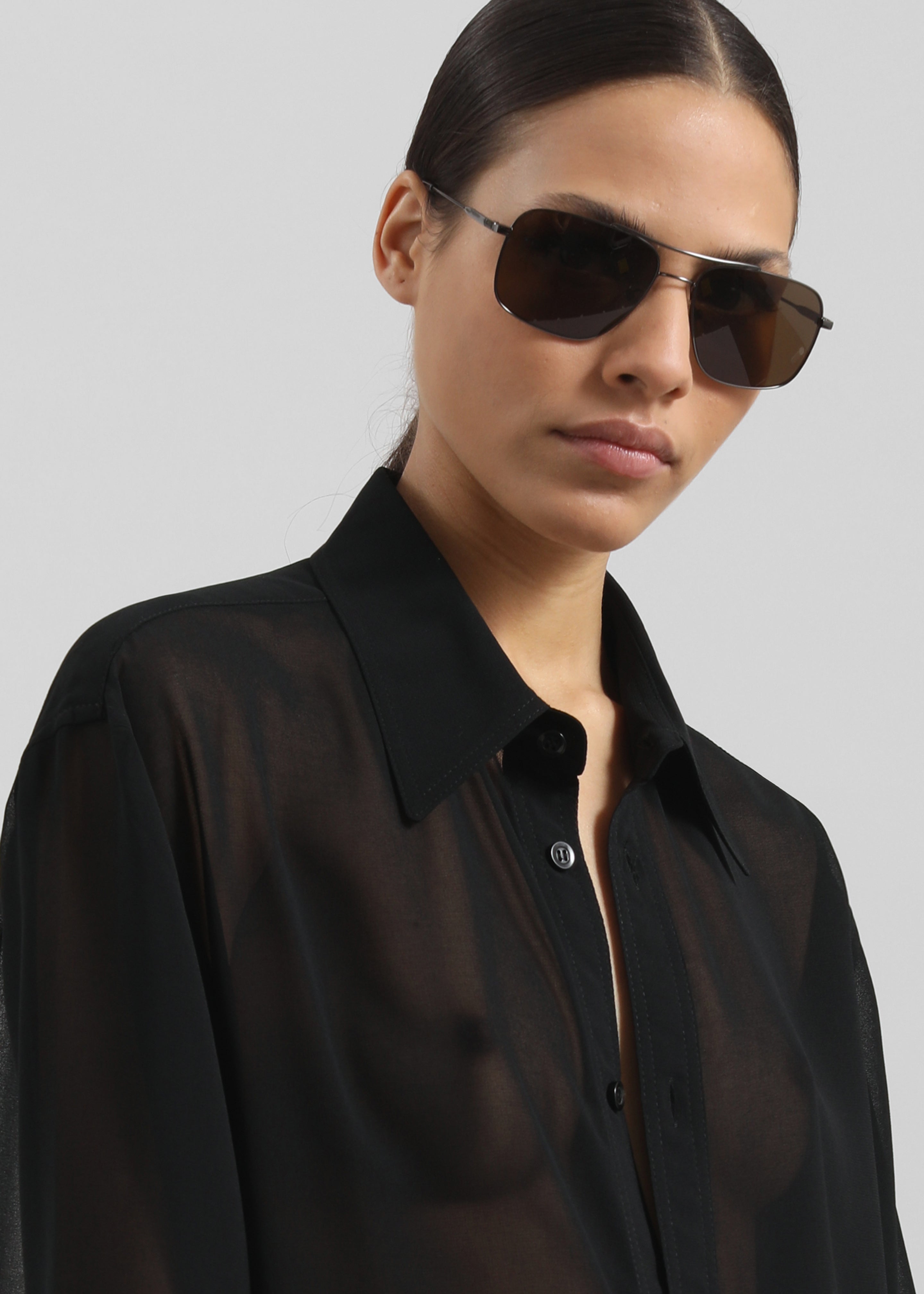 Louis Gabriel Nouchi Classic Transparent Shirt - Black - 4