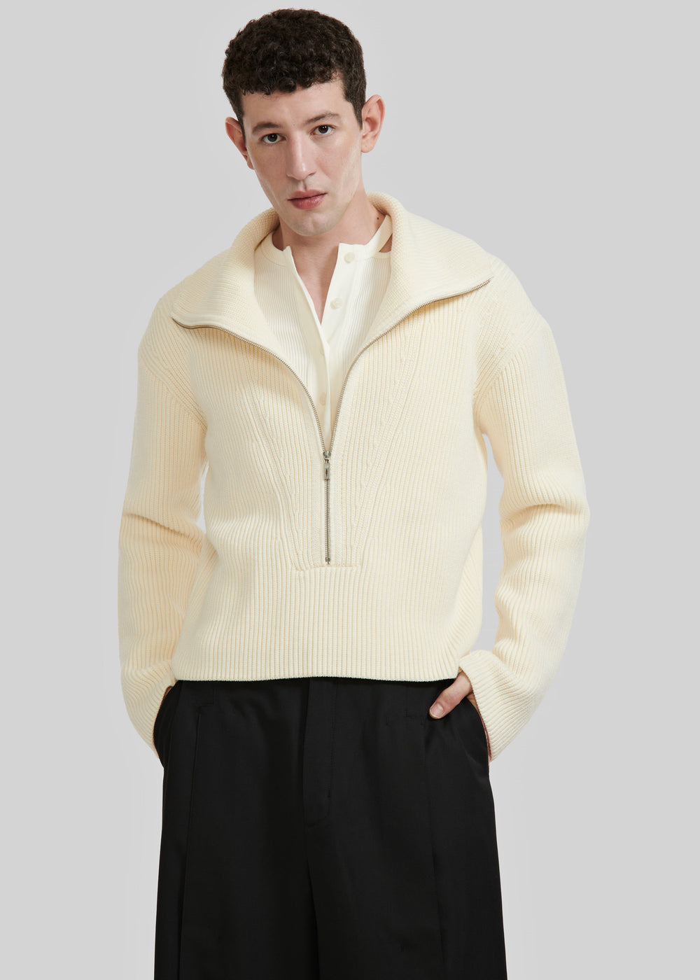 Louis Gabriel Nouchi Trucker Jumper - Bone - 1