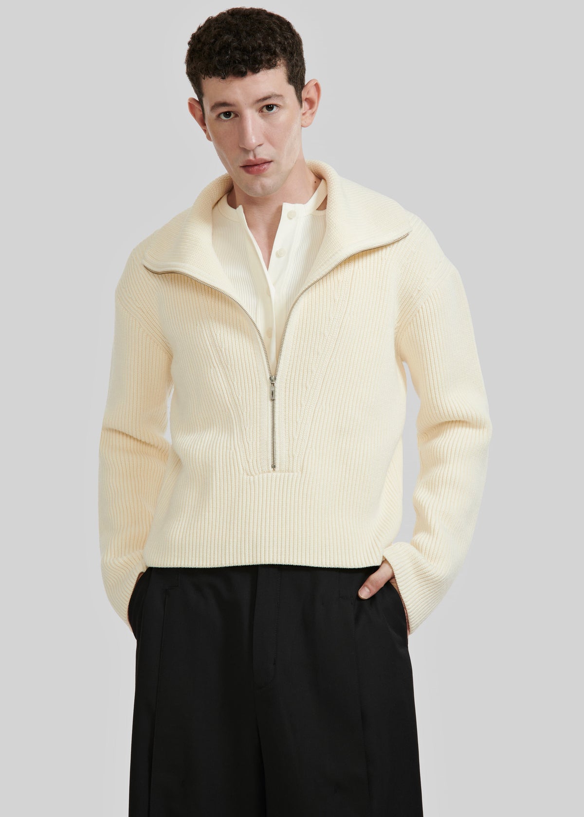 Louis Gabriel Nouchi Trucker Jumper - Bone - 2