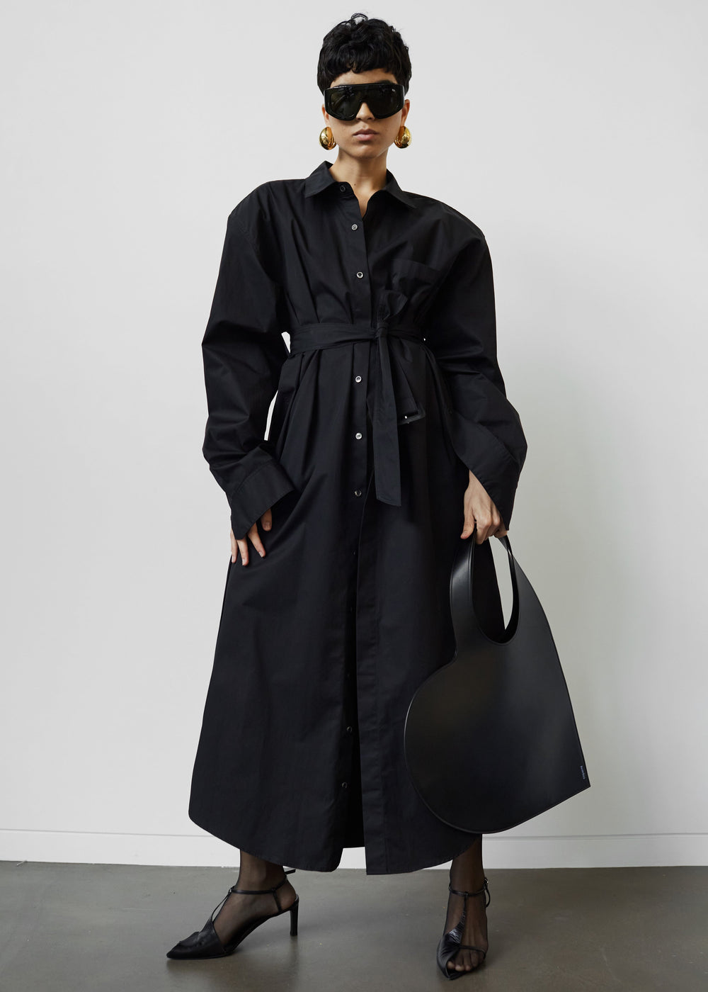 Louisa Trench Dress - Black