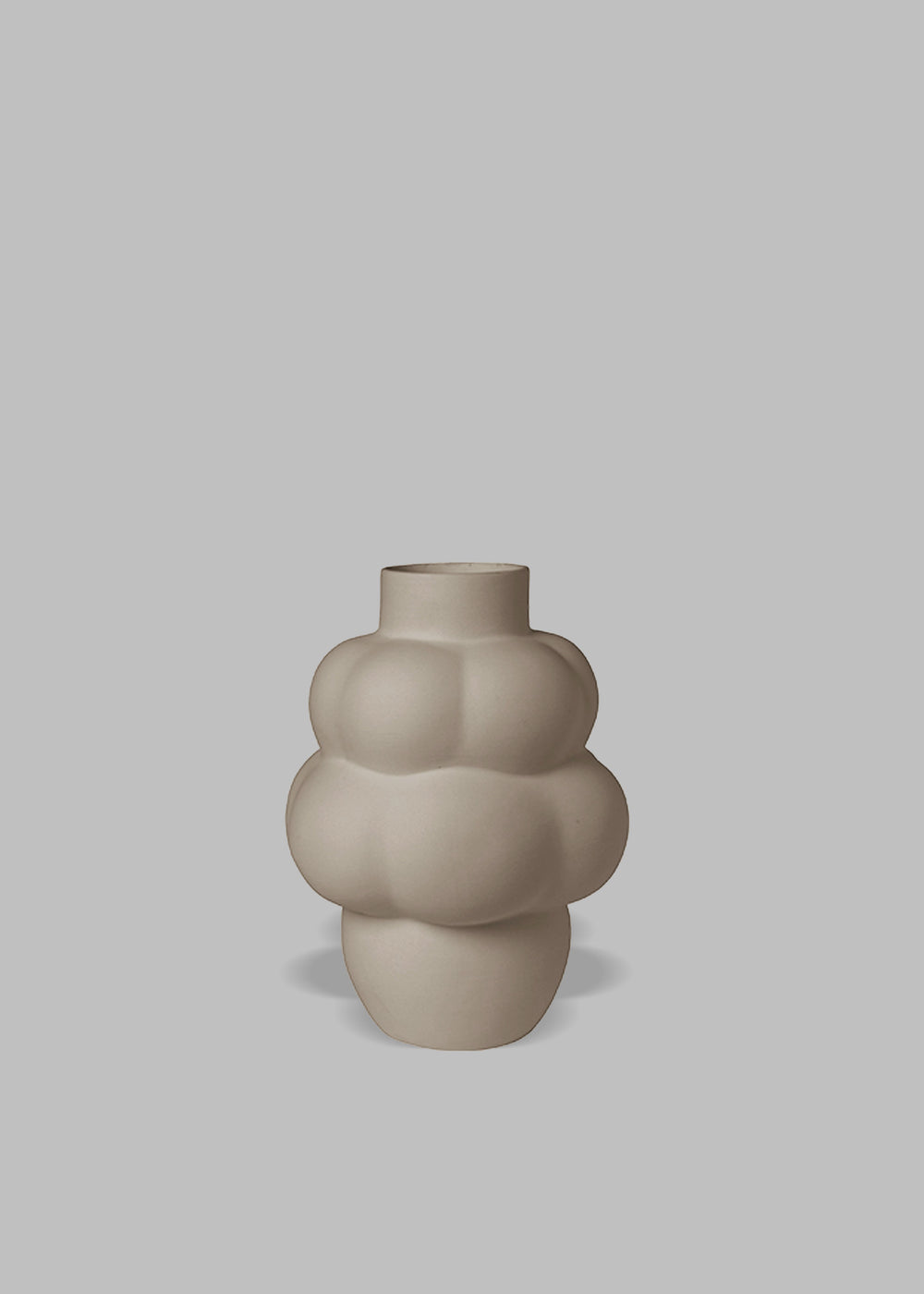 Louise Roe Ceramic Balloon Vase 04 Petit - Sanded Grey - 1