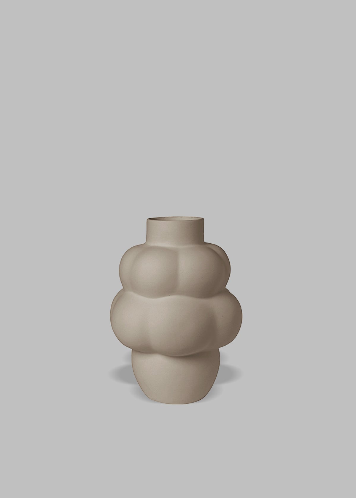 Louise Roe Ceramic Balloon Vase 04 Petit - Sanded Grey - 2