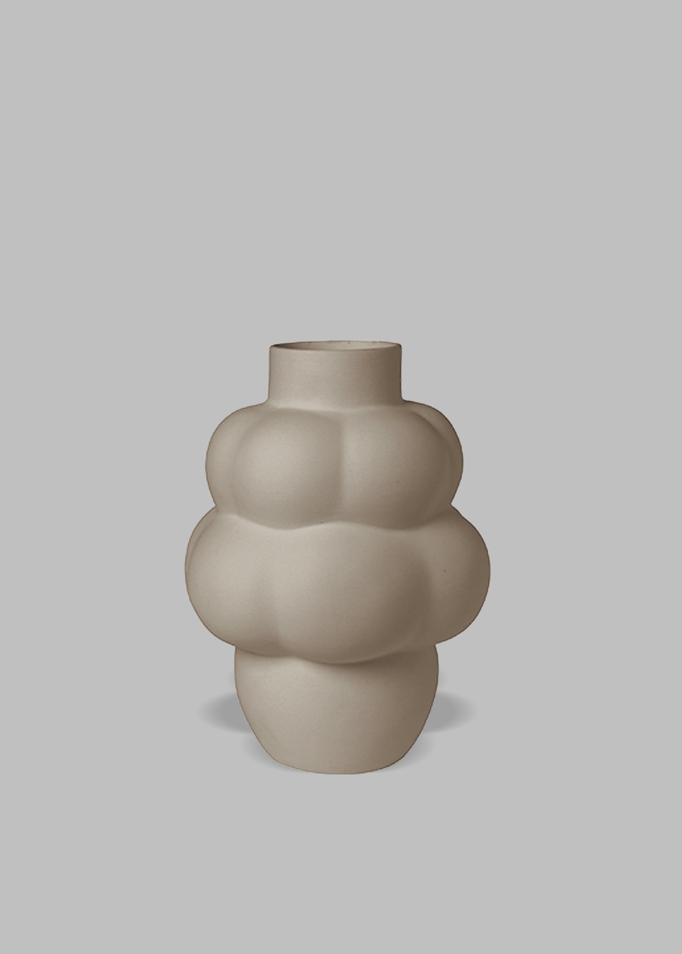 Louise Roe Ceramic Balloon Vase 04 - Sanded Grey