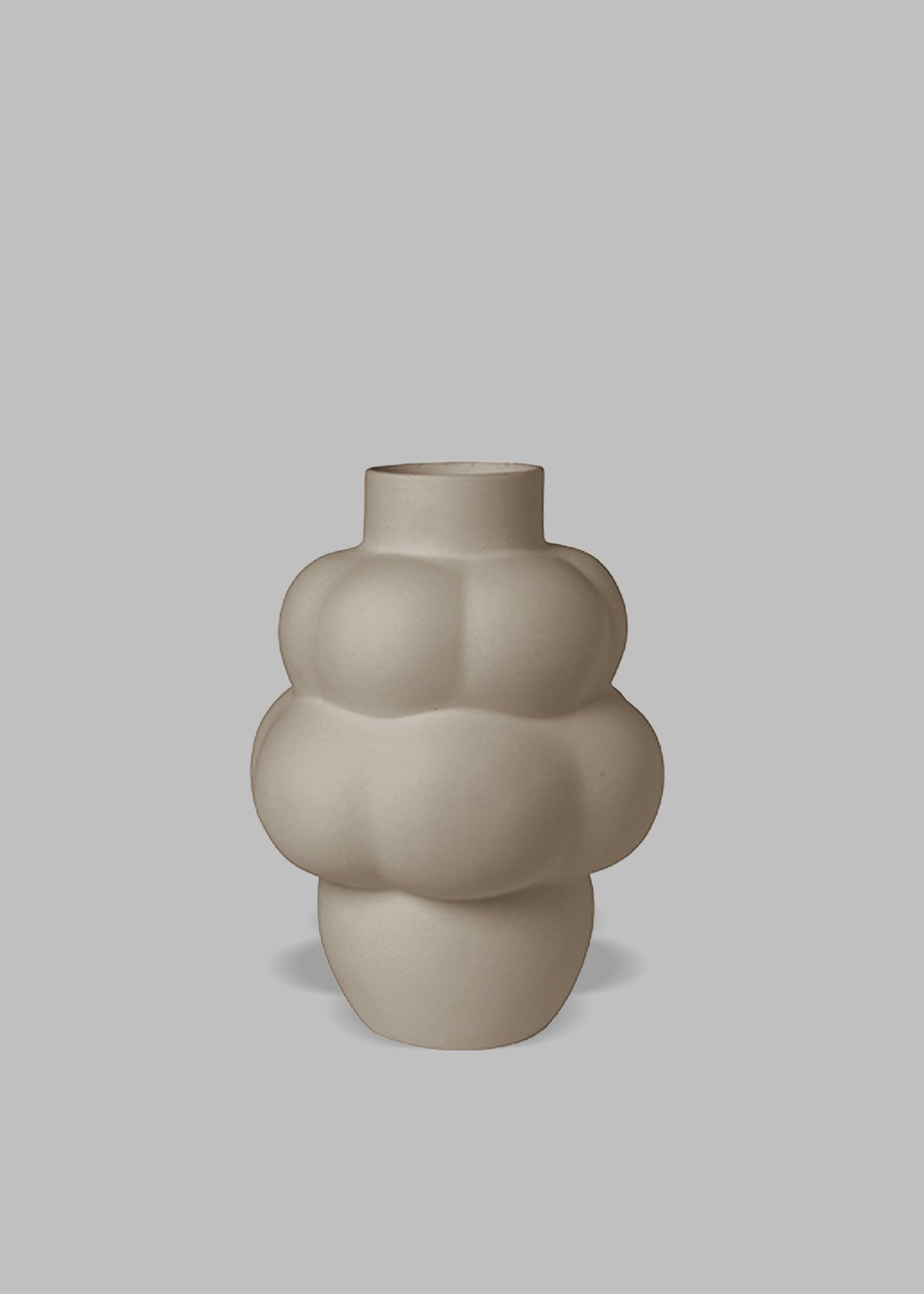 Louise Roe Ceramic Balloon Vase 04 - Sanded Grey - 1