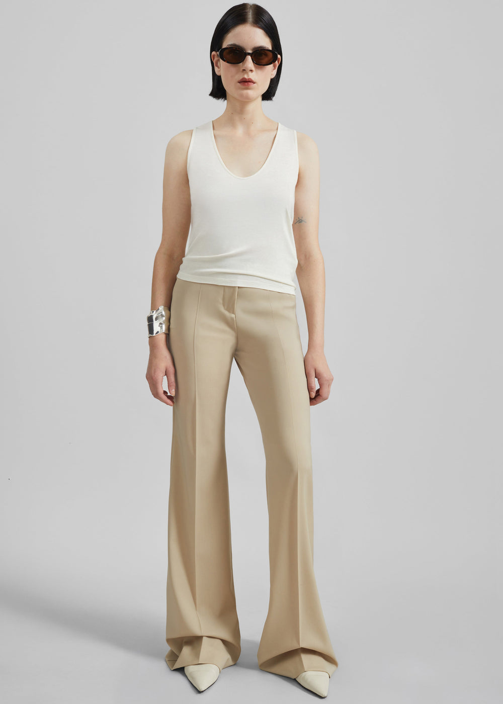Loulou De Saison Albia LDS Tank Top - Ivory - 1