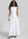 Loulou de Saison Ama Flared Dress - White/White