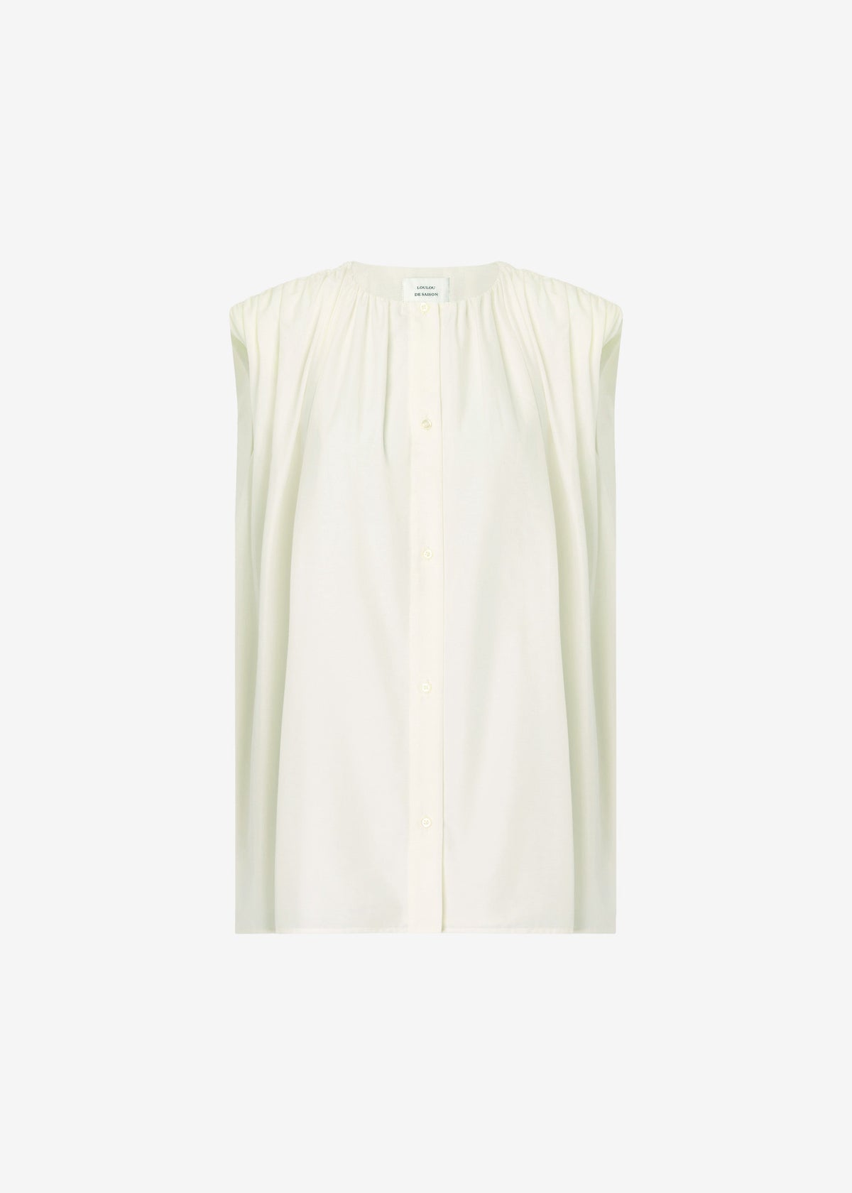 Loulou De Saison Anca Gathered Blouse - Ivory - 6