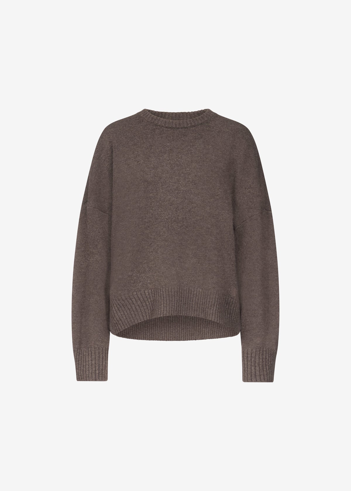 Loulou de Saison Anton Lds Crewneck Sweater - Coffee
