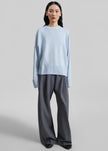 Loulou de Saison Anton Lds Crewneck Sweater - Light Blue