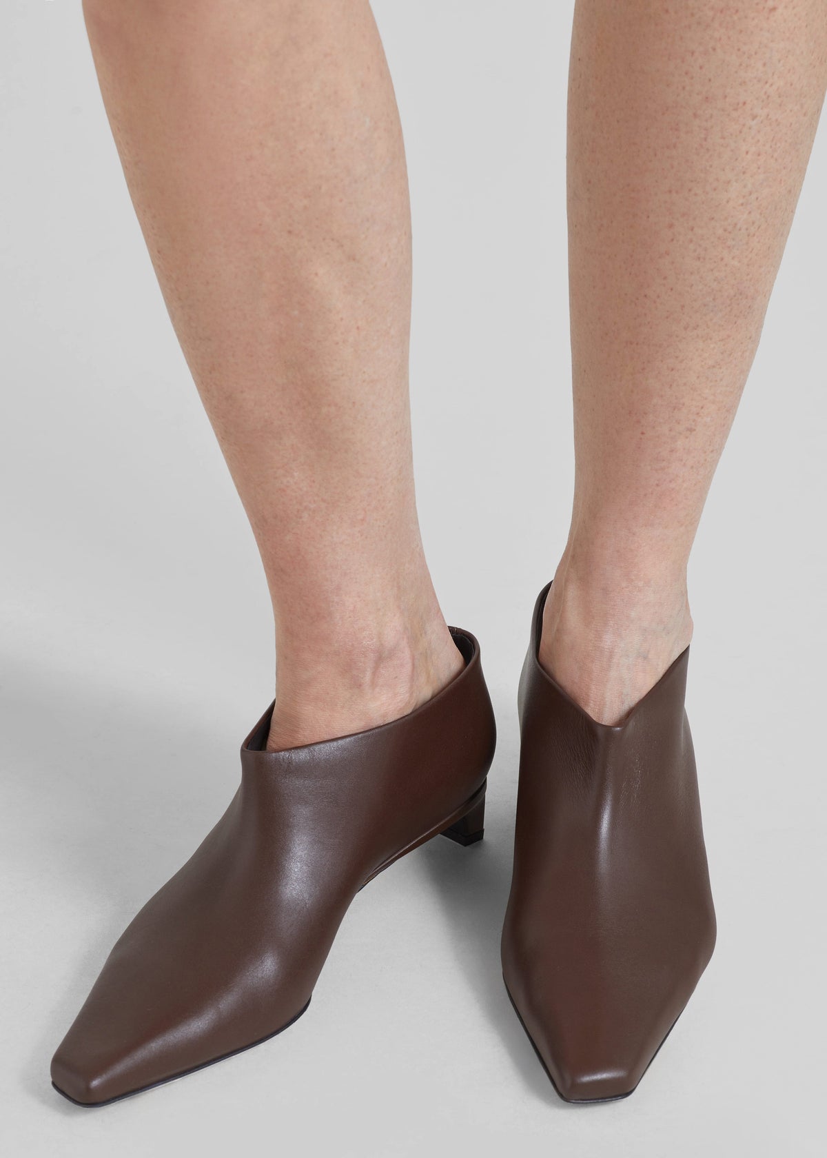 Loulou de Saison bottines Beth à talon kitten - Marron