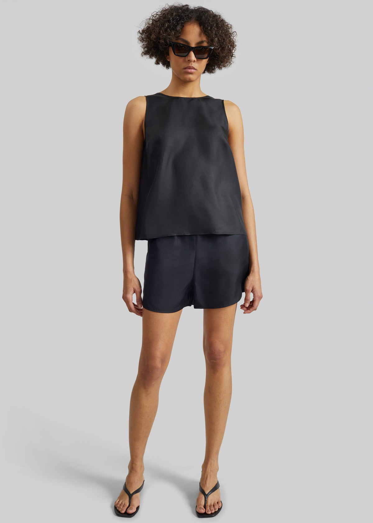 Loulou De Saison Cabo Elasticated Silk Shorts - Black - 3