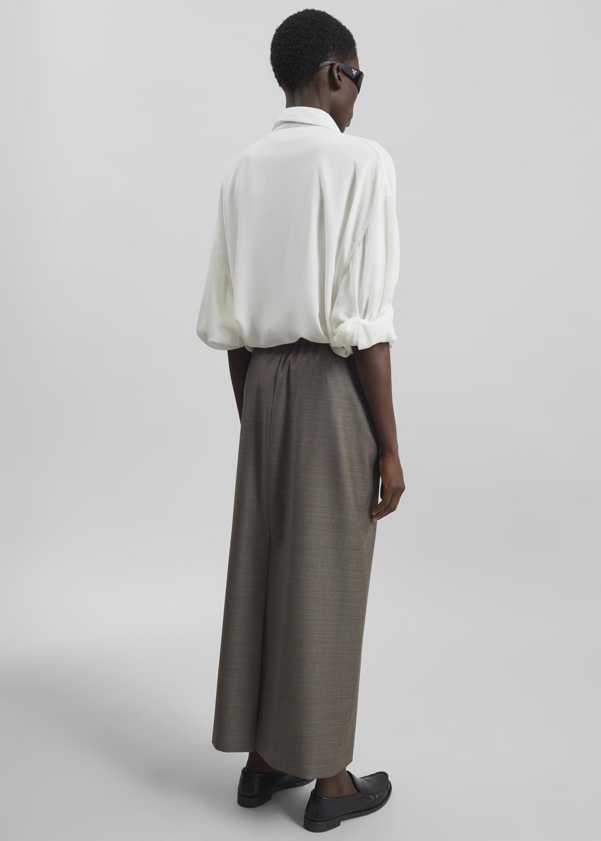 Loulou de Saison Cara Maxi Skirt - Dark Brown Melange - 7