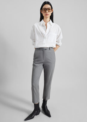 Loulou de Saison Carlo Straight Leg Pants - Grey