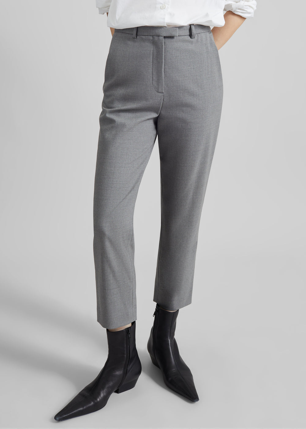 Loulou de Saison Carlo Straight Leg Pants - Grey - 1
