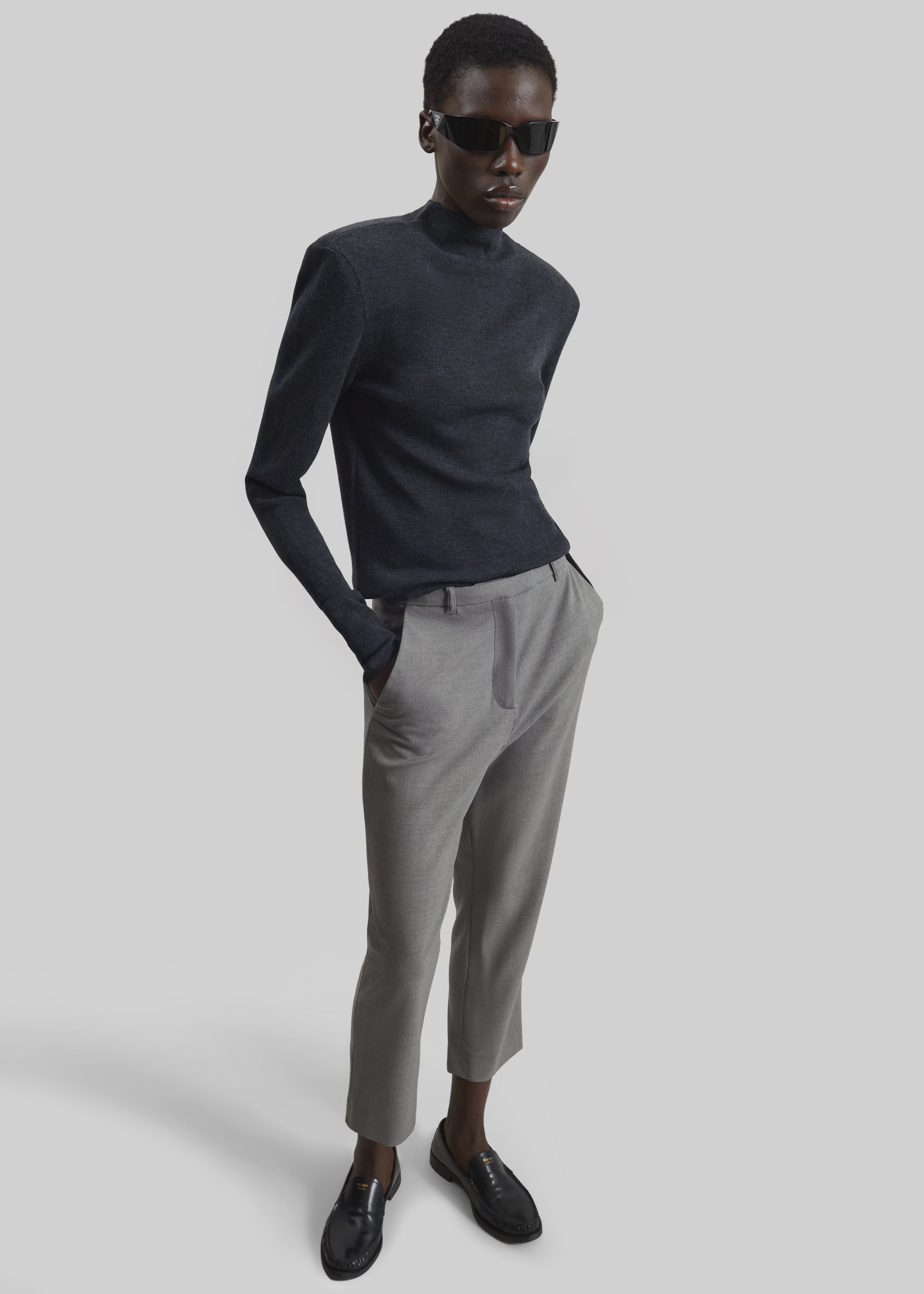 Loulou de Saison Carlo Straight Leg Pants - Grey - 6