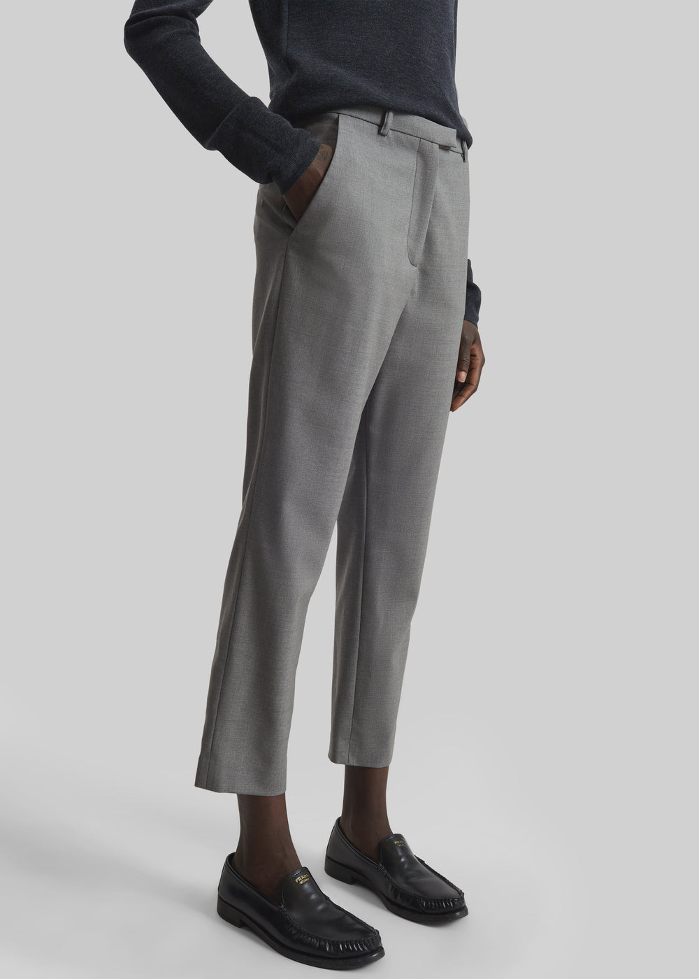 Loulou de Saison Carlo Straight Leg Pants - Grey - 1