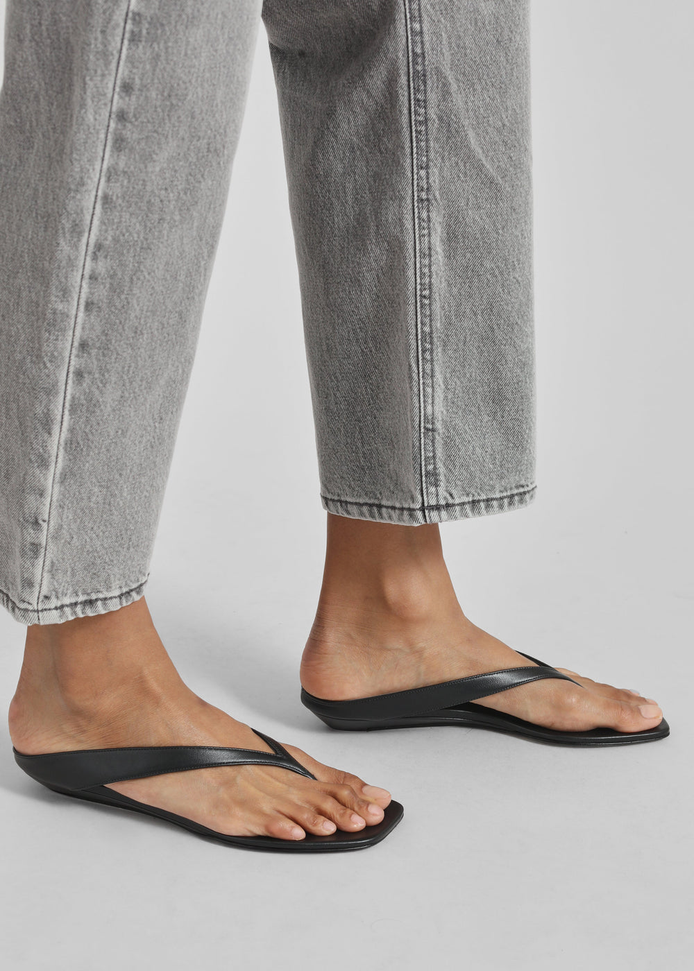 Loulou de Saison Coda Nappa Leather Sandals - Black - 1