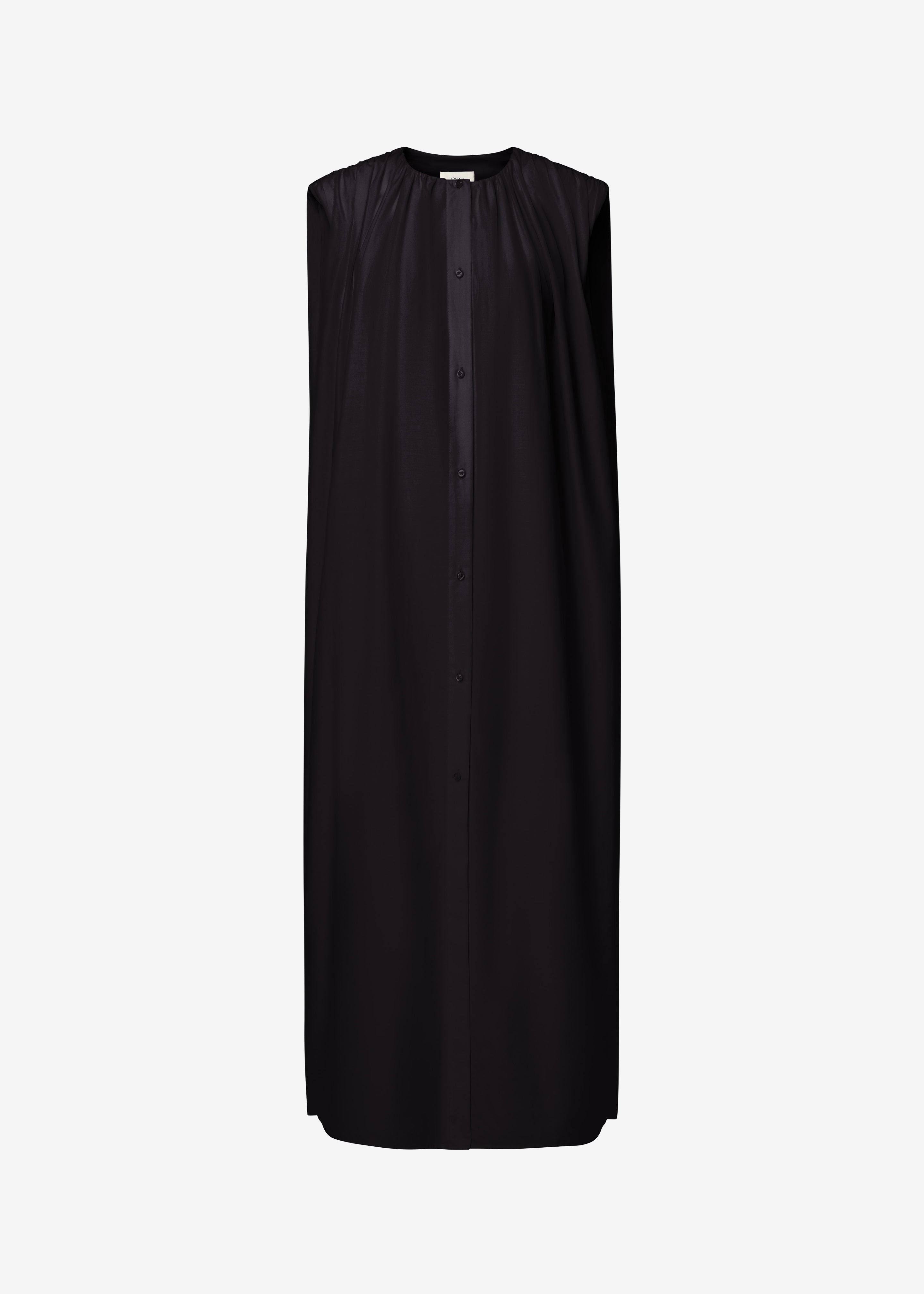 Loulou De Saison Cora Midi Cotton Silk Voile Dress - Black - 6
