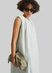 Loulou de Saison Cora Midi Cotton Silk Voile Dress - Mist