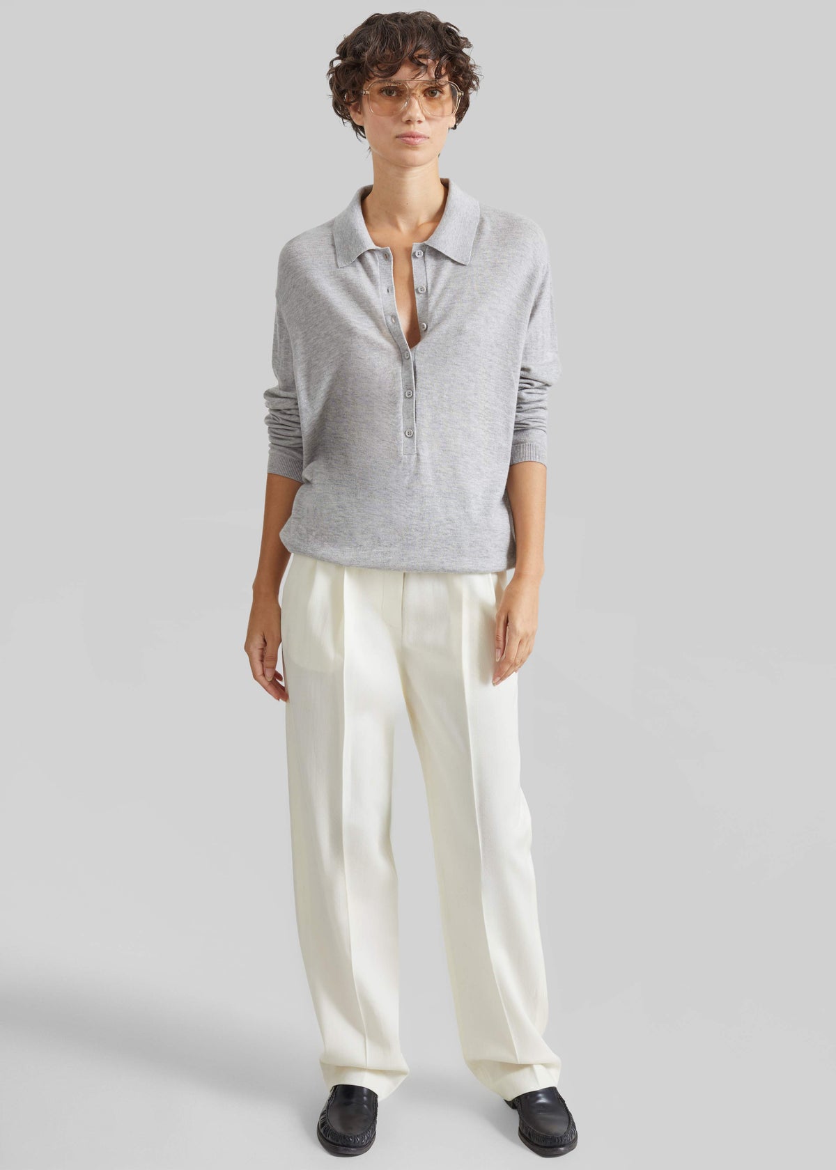 Loulou de Saison Dan Elastic Waistband Trousers - White