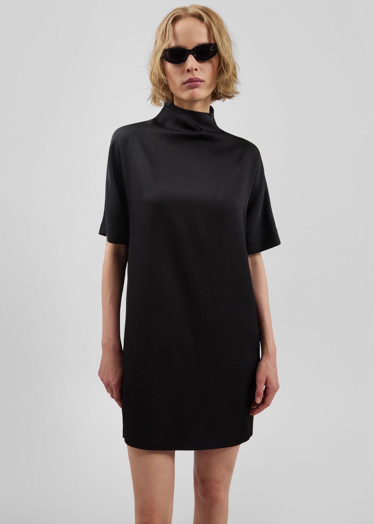Loulou de Saison Elton Short Sleeve Mini Dress – Black - 4
