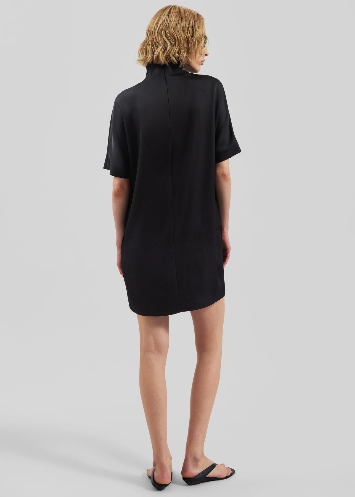 Loulou de Saison Elton Short Sleeve Mini Dress – Black - 5