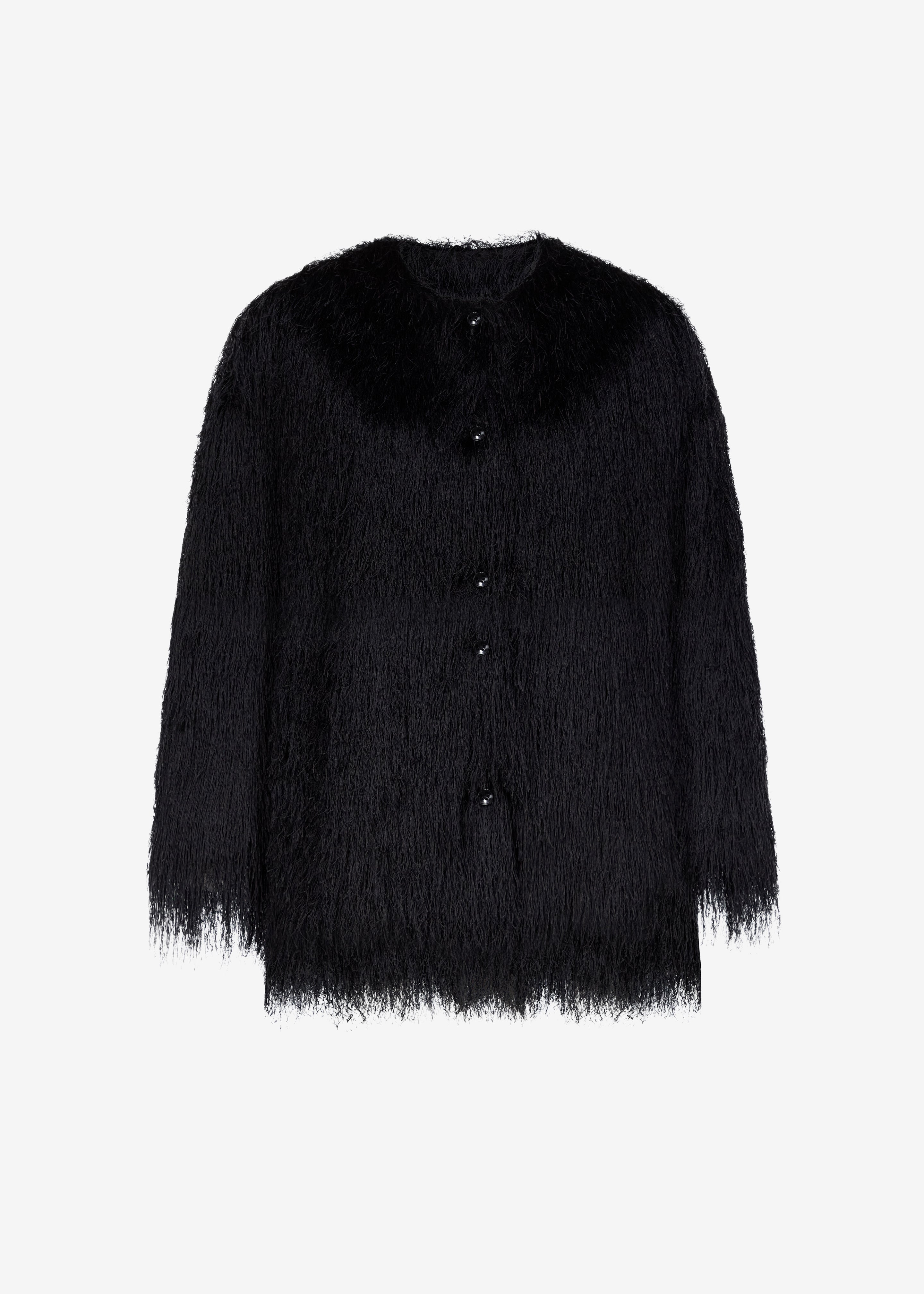 Loulou De Saison Filipo Fringed Coat - Black - 9