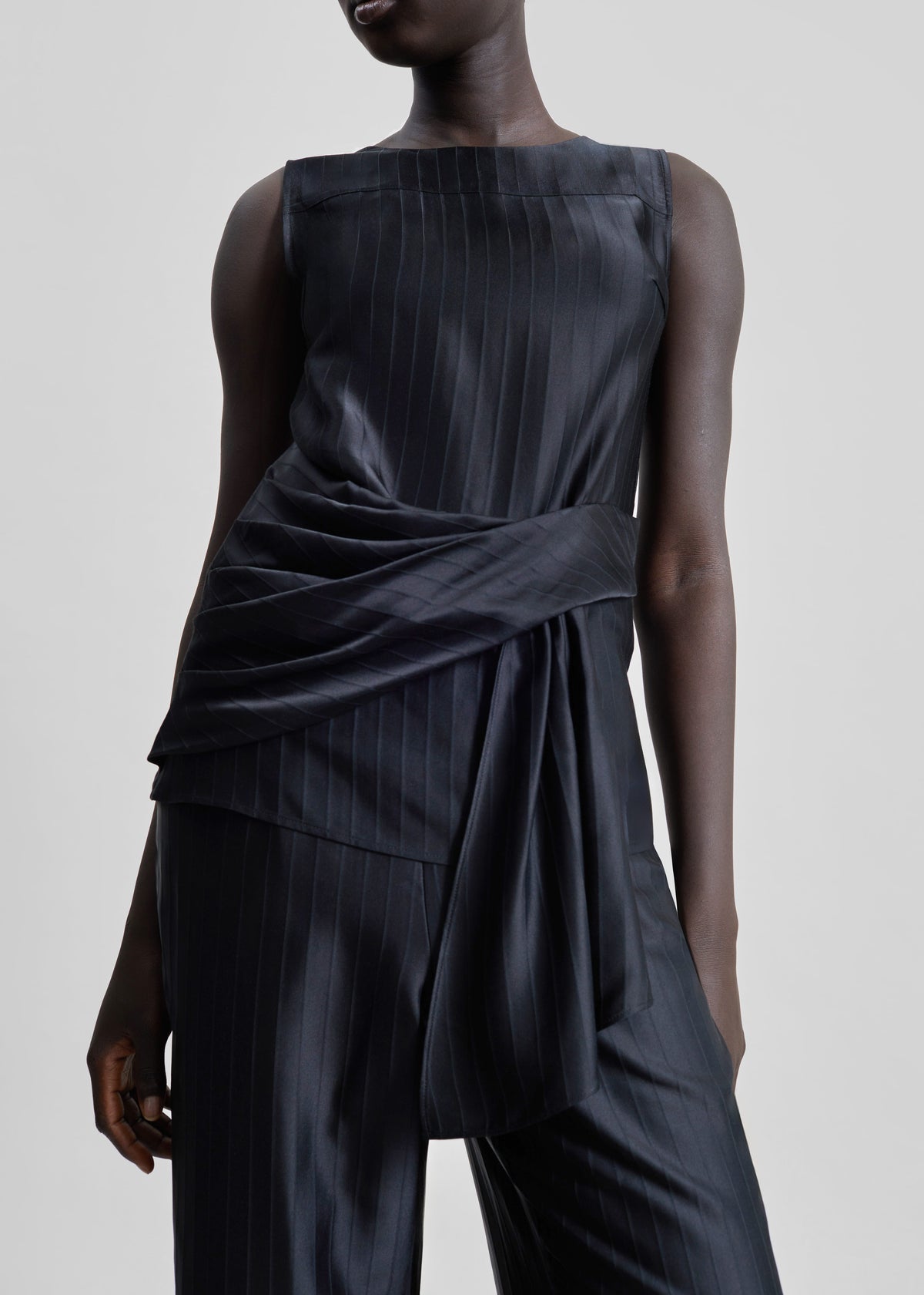 Loulou De Saison Fonda Draped Top - Black - 2