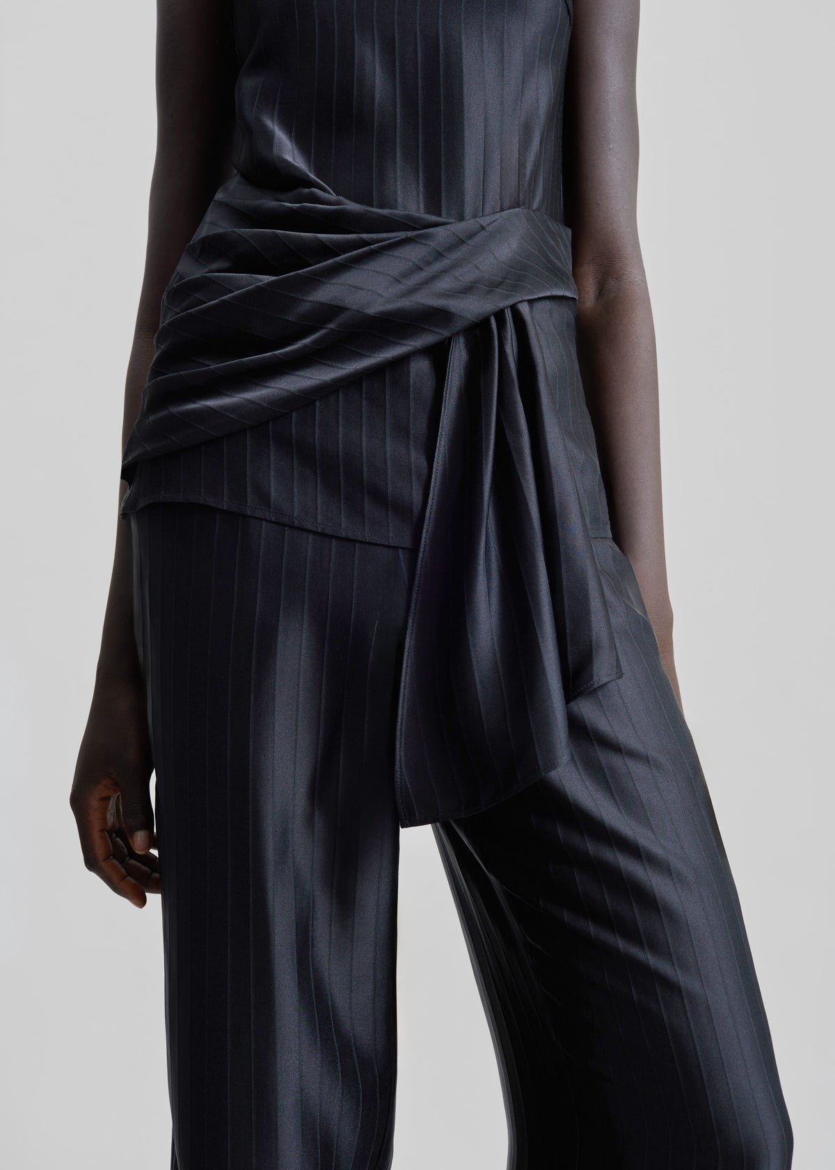 Loulou De Saison Fonda Draped Top - Black - 4